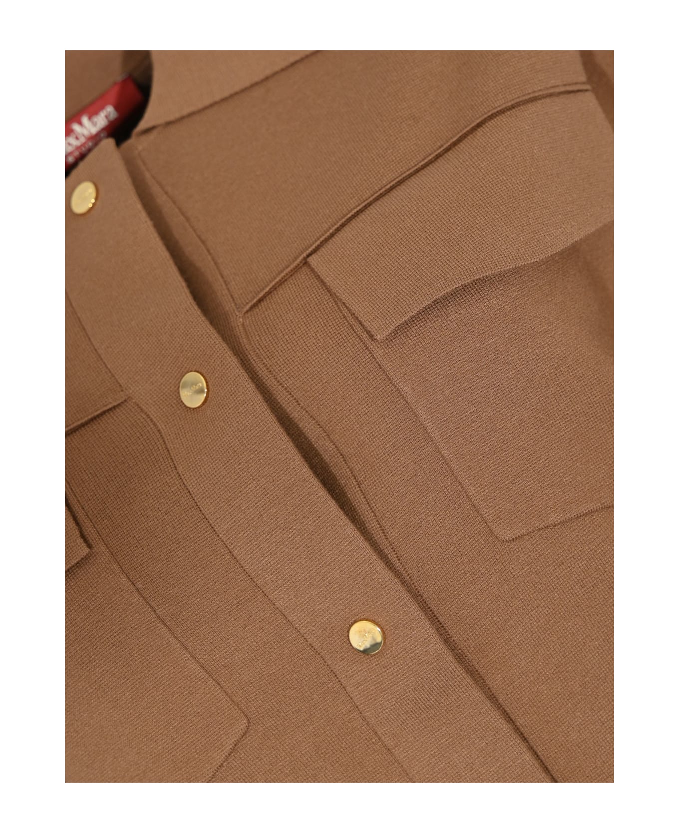 Max Mara Studio Bottoned Sweather Zum - Brown