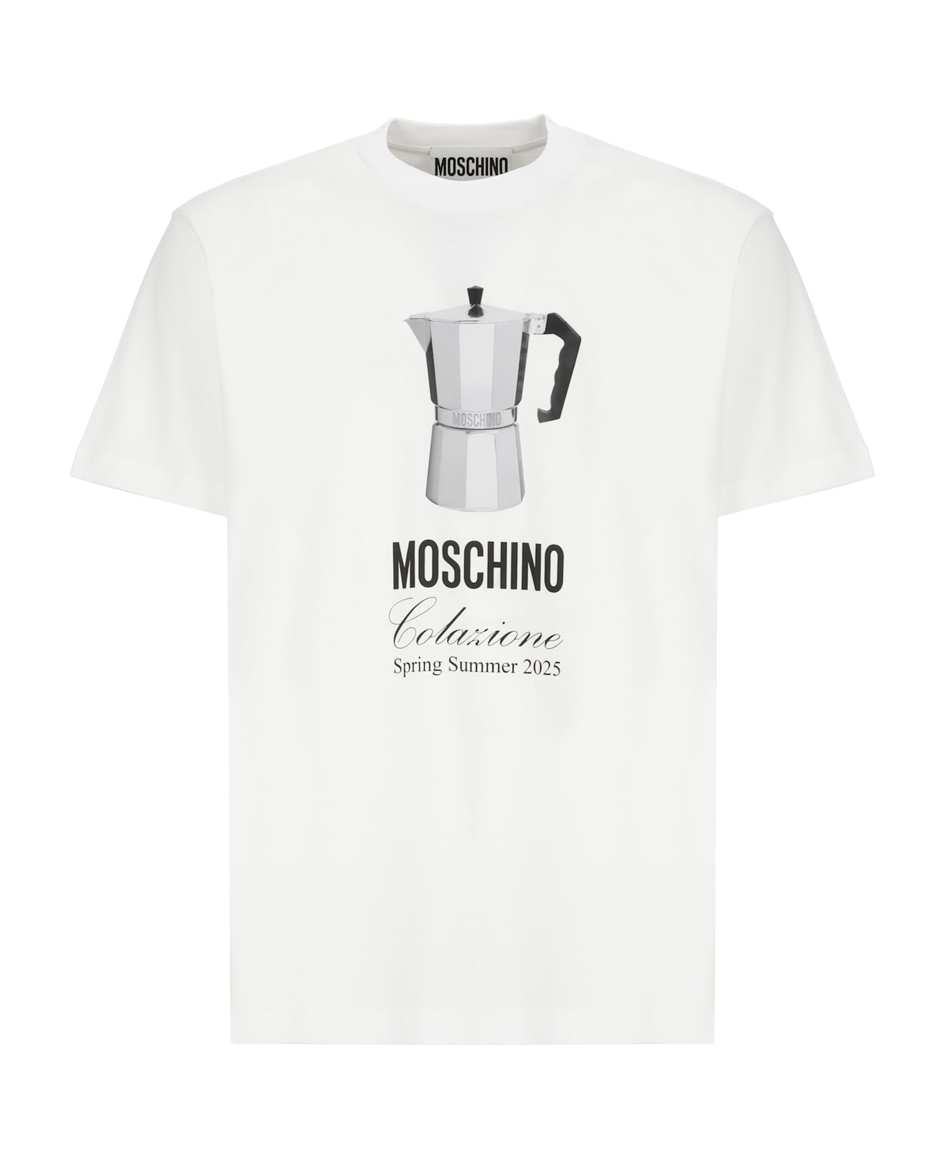 Moschino T-shirt With Coffee Maker - White