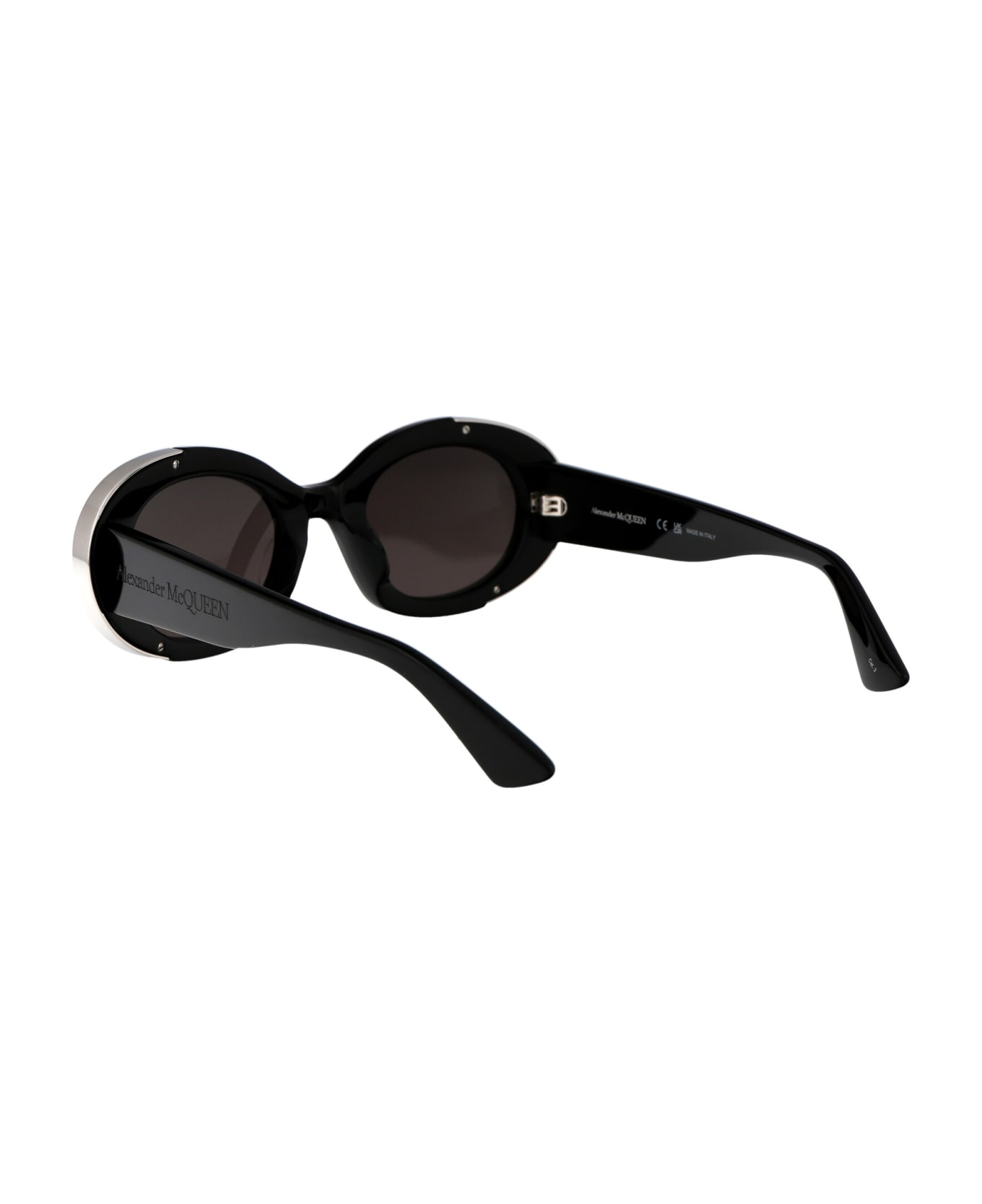 Alexander McQueen Eyewear Am0445s Sunglasses - 001 BLACK BLACK GREY