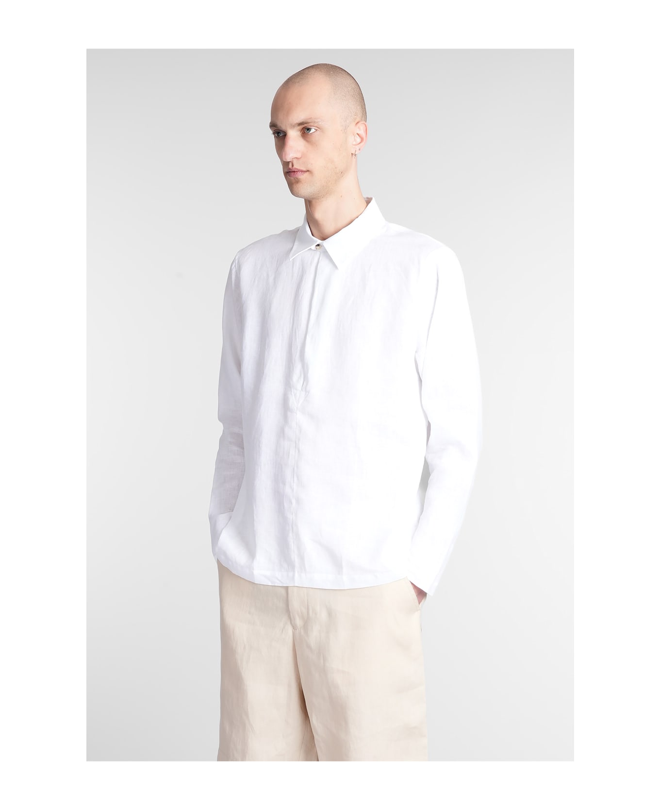 Paul Smith Shirt In White Linen - white