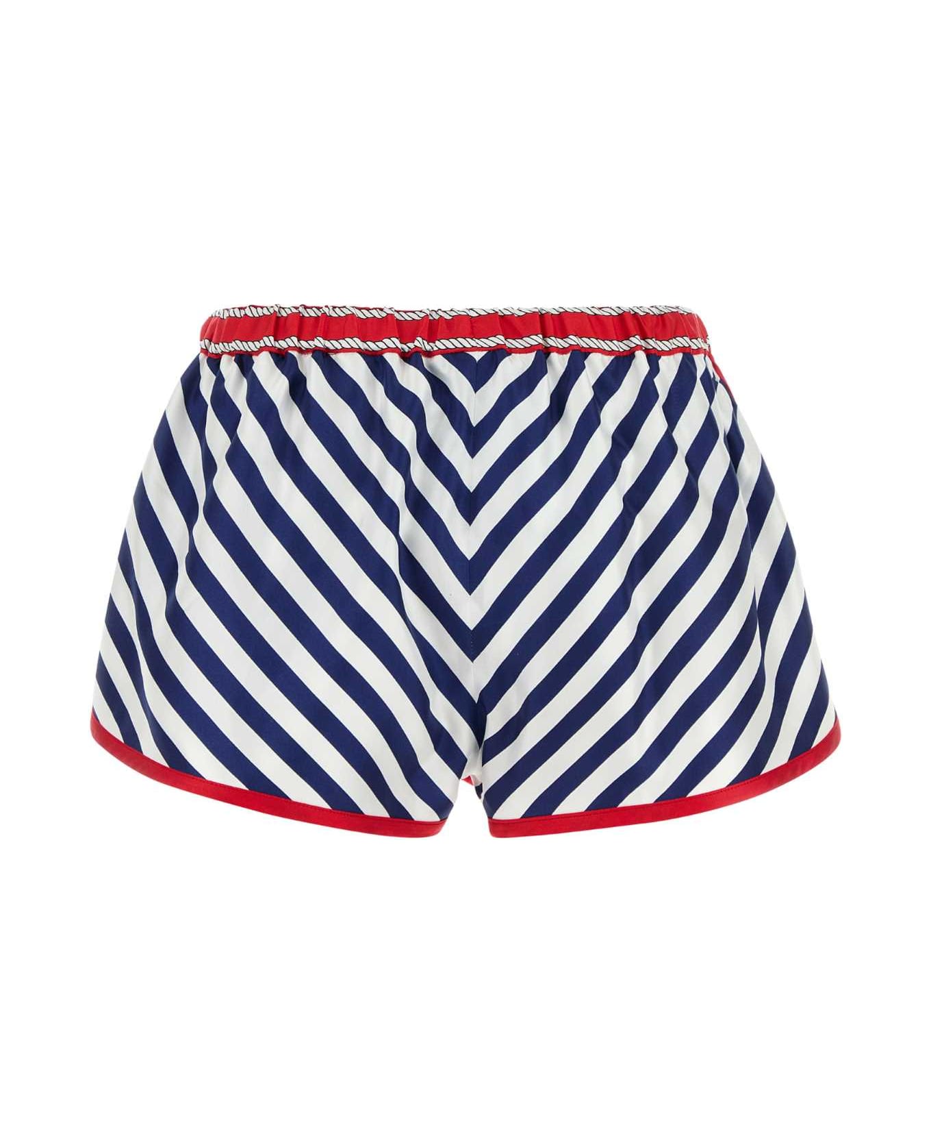 Gucci Printed Silk Shorts - BLUE/RED/MC
