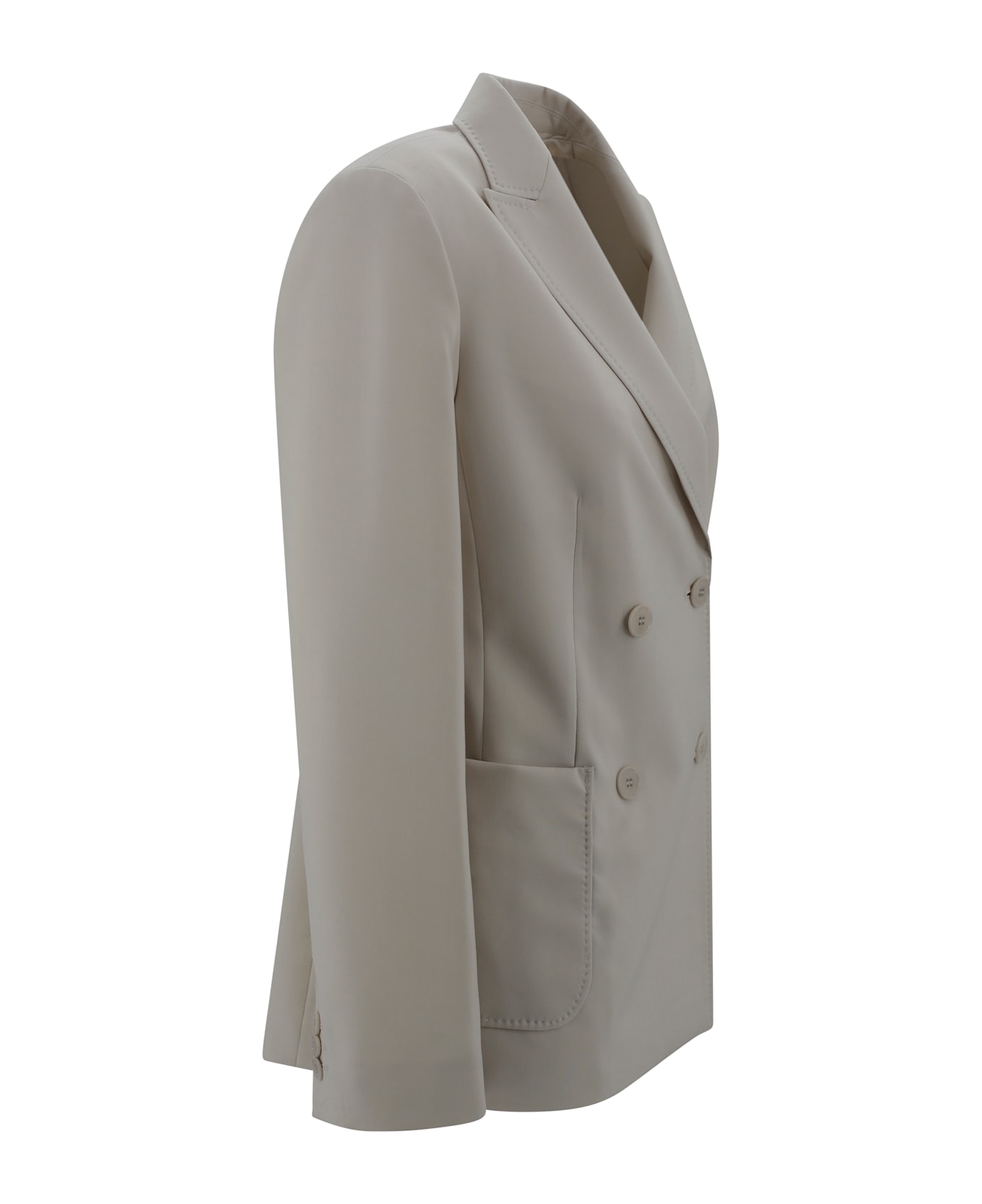 Weekend Max Mara Double-breasted Stretch Wool Blazer - Avena