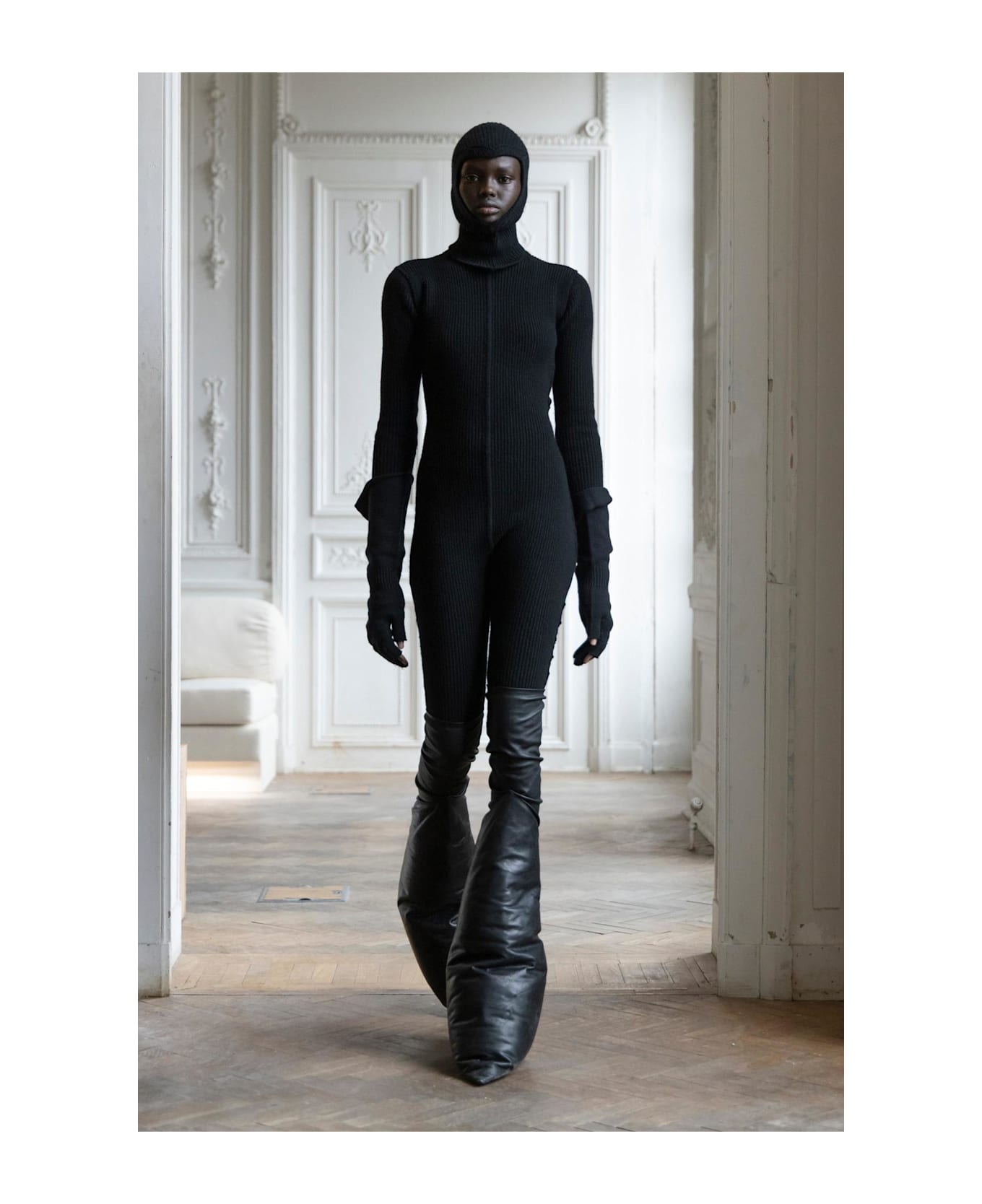 Rick Owens Long Gloves - BLACK