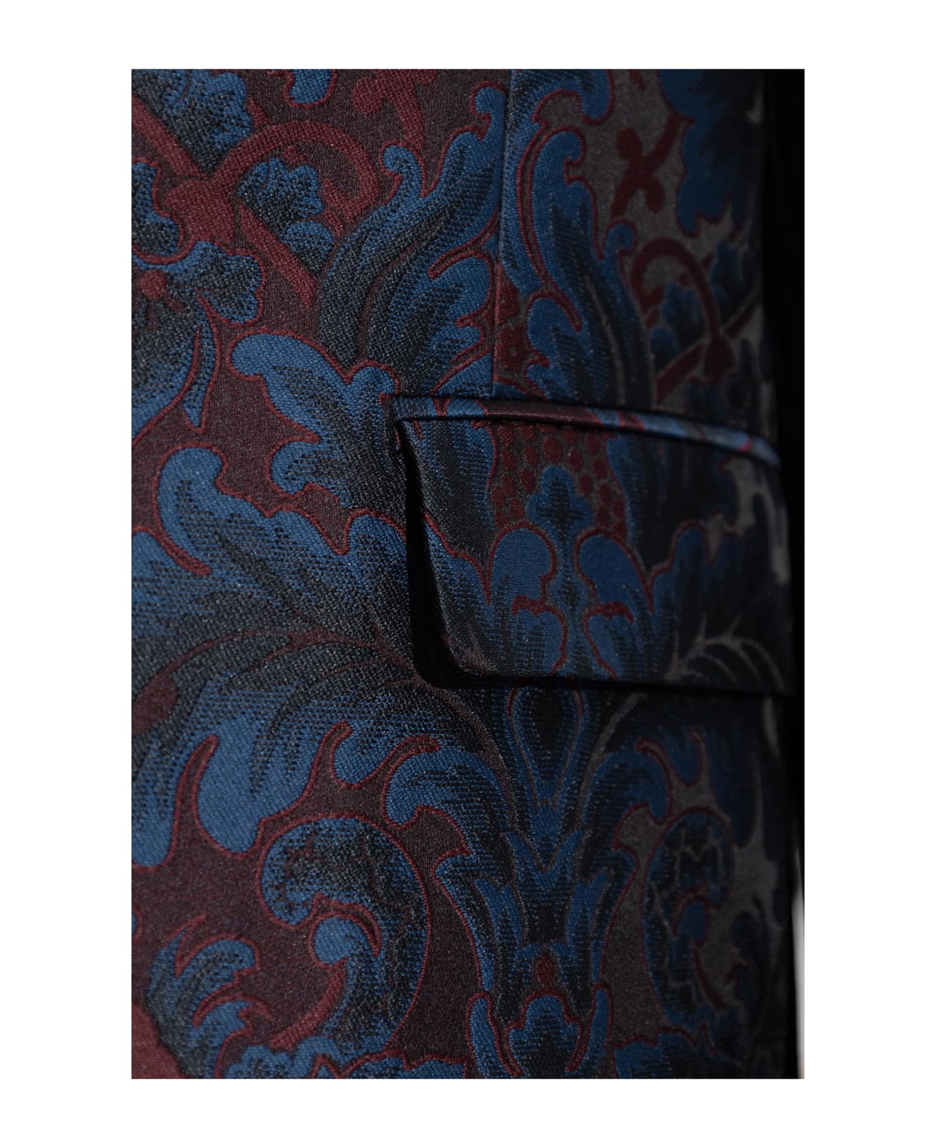 Etro Blazer With Decorative Pattern - BLUE/RED