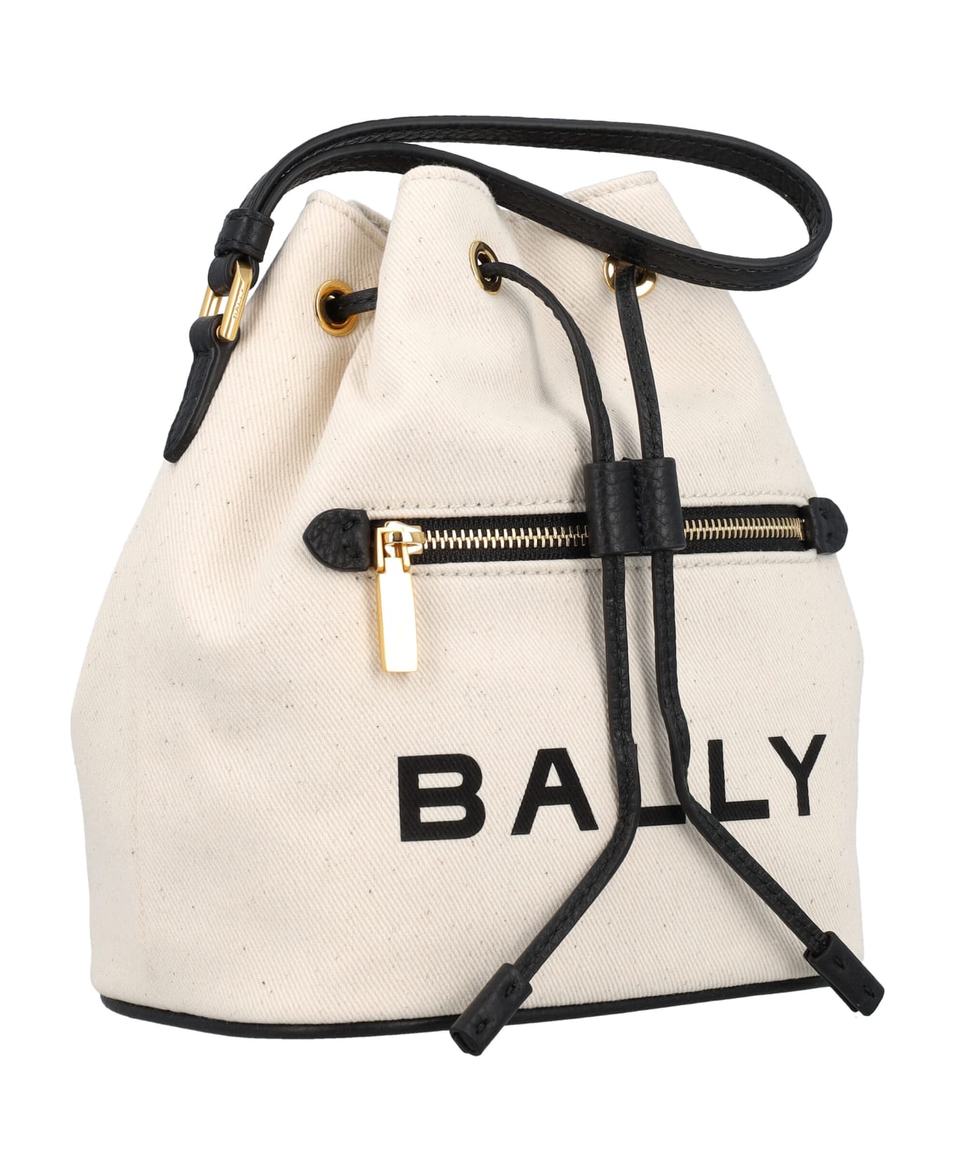 Bally Bar Minibucket Bag - NATURAL/BLACK+ORO トートバッグ
