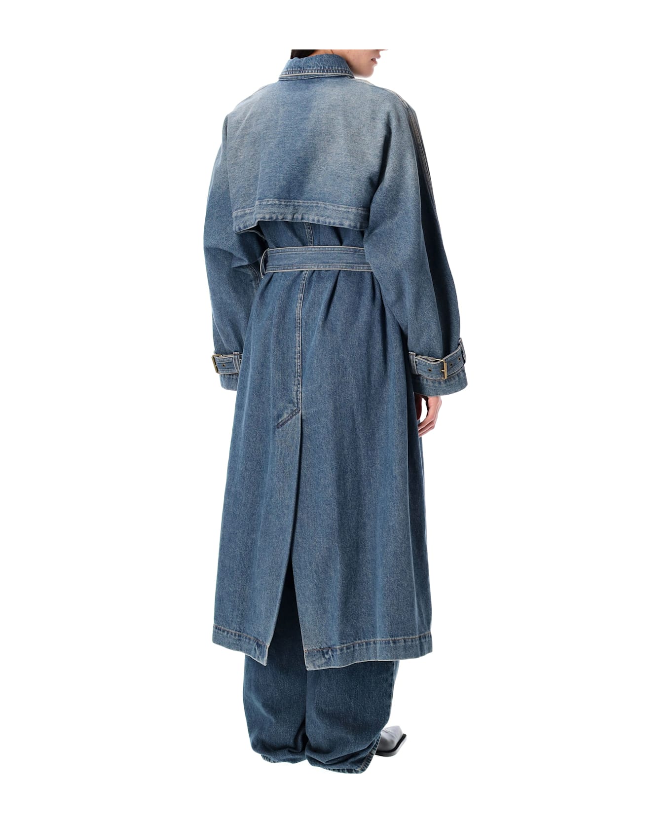 Isabel Marant Brekka Denim Trench Coat - BLUE