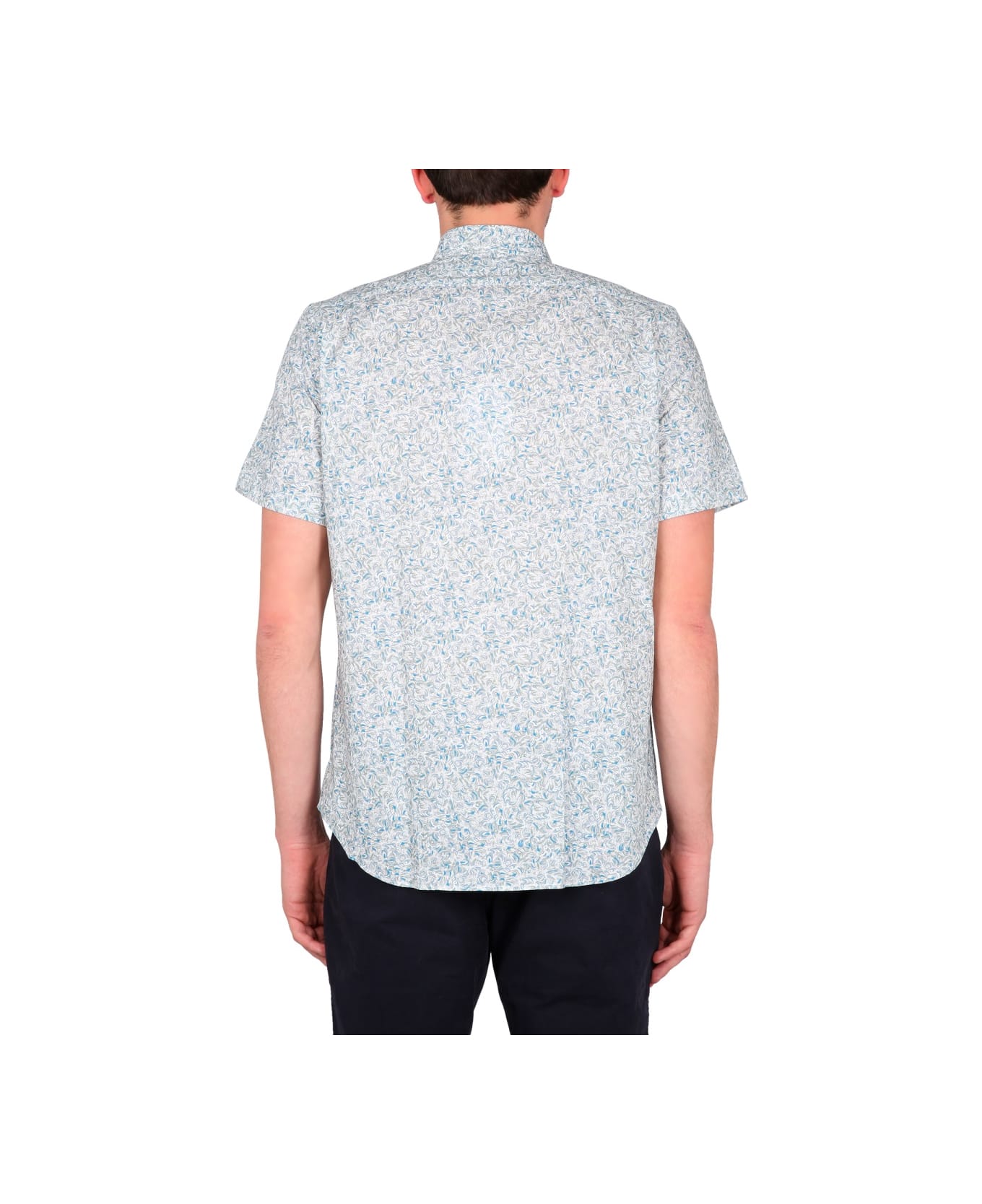 PS by Paul Smith Wave Print Shirt - AZURE
