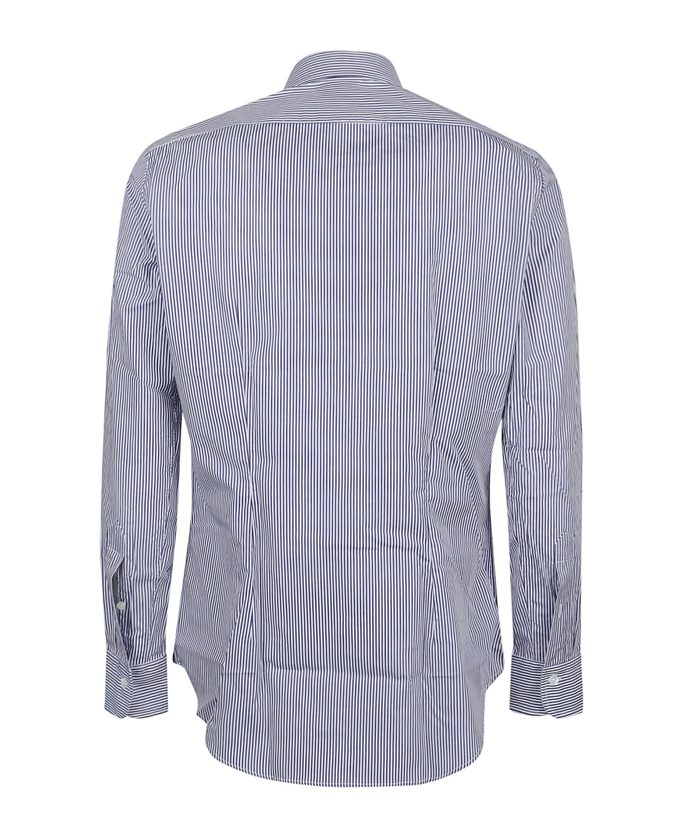 Bagutta Long Sleeve Shirt - Bianco/blu