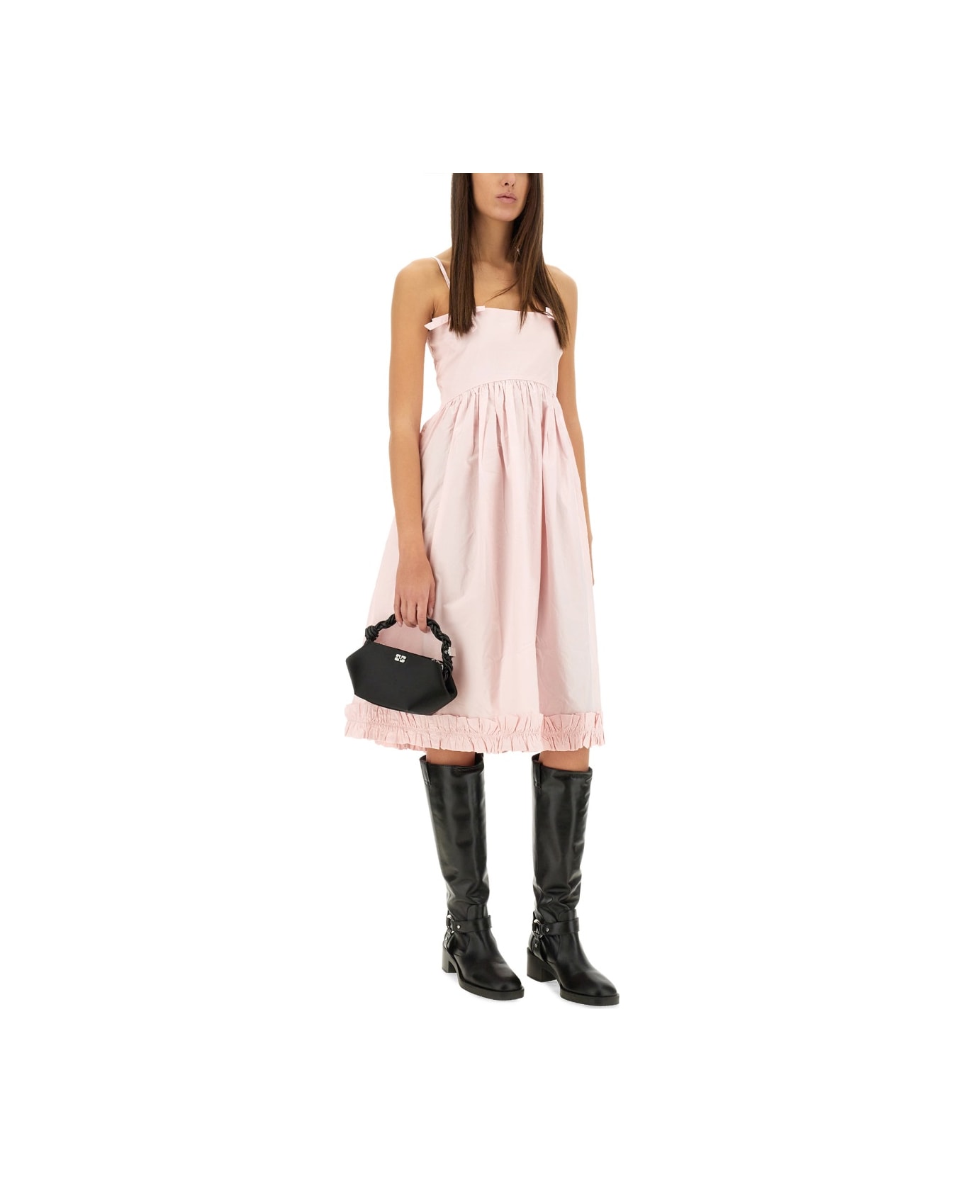 Ganni Poplin Dress - PINK