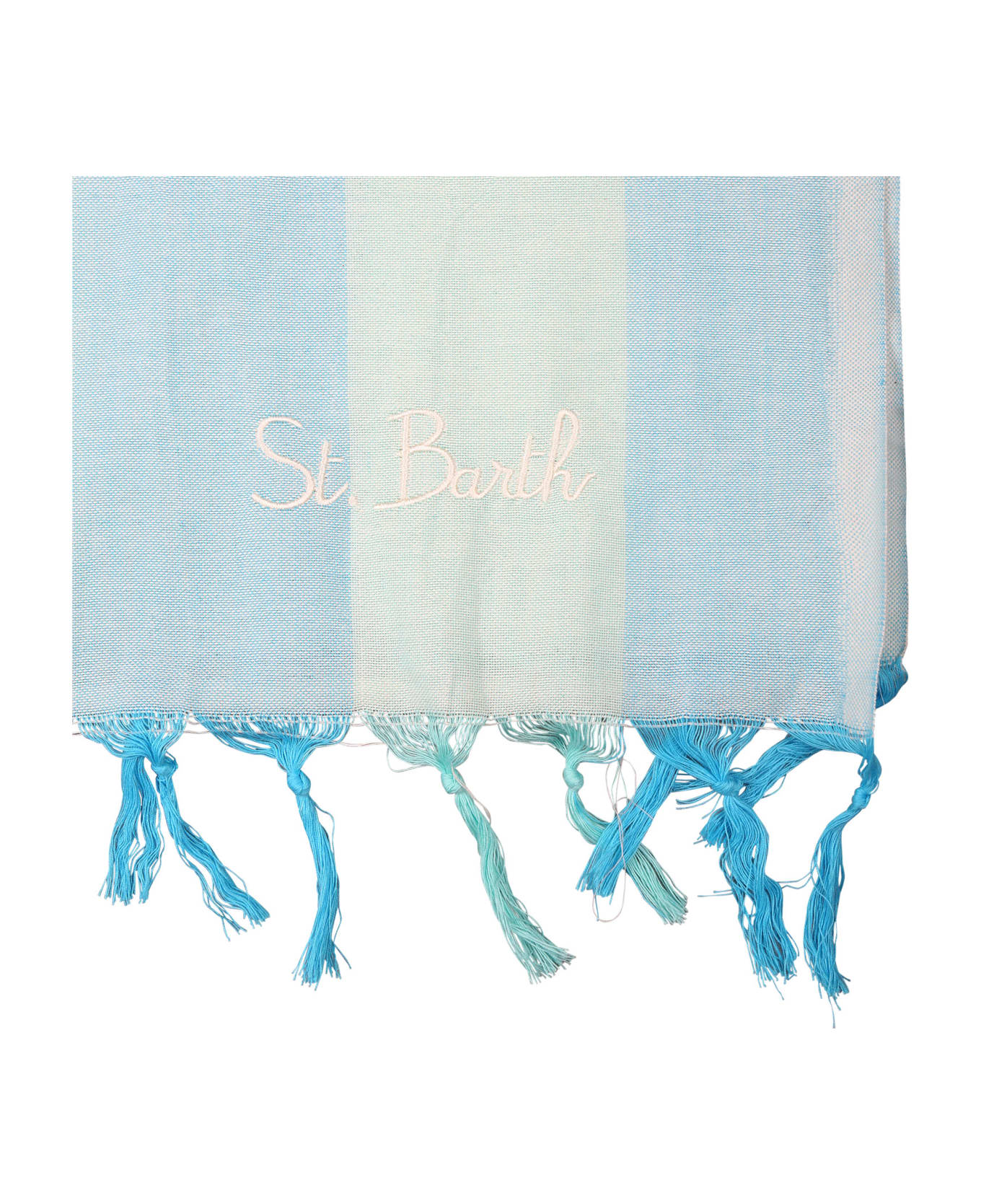 MC2 Saint Barth Light Blue Beach Towel For Kids With Logo - Multicolor アクセサリー＆ギフト