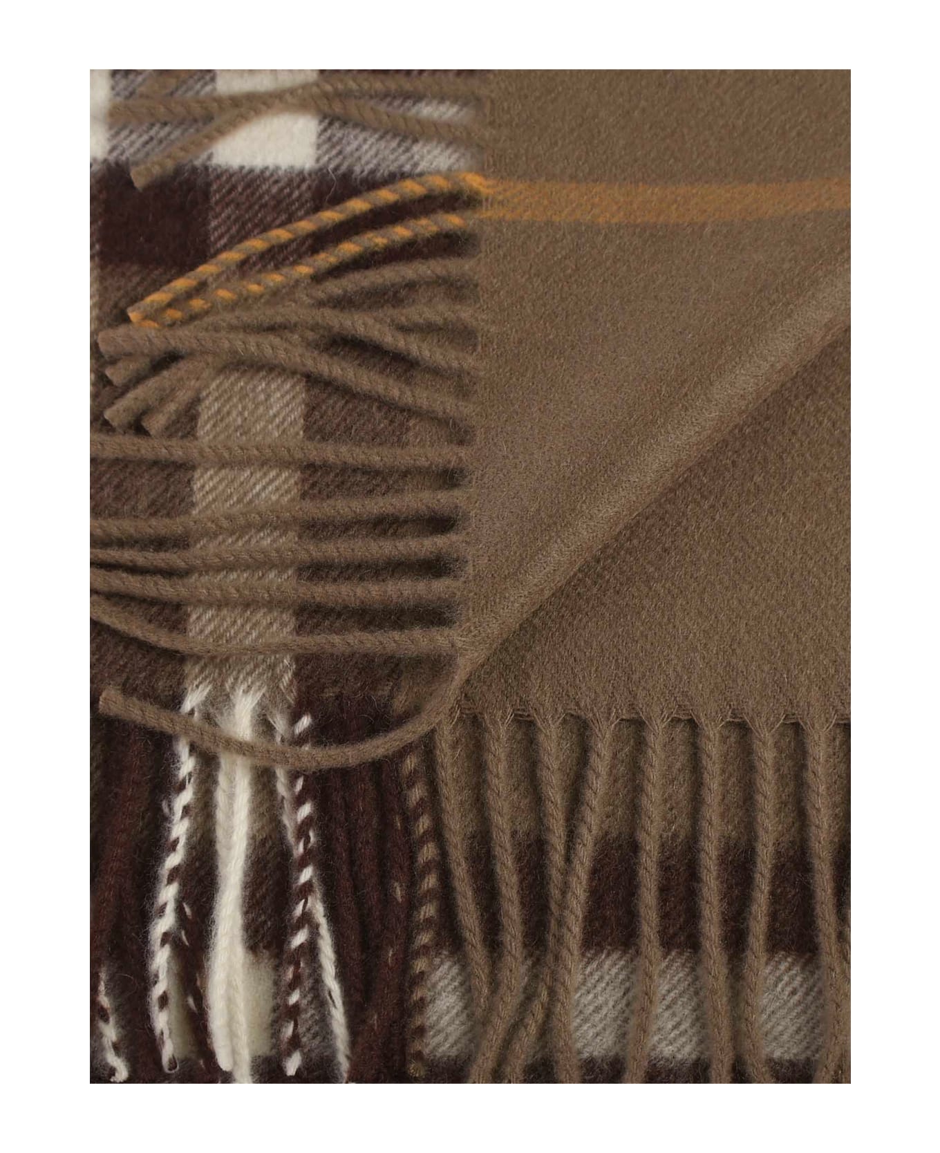Burberry Check Cashmere Scarf - BEIGE