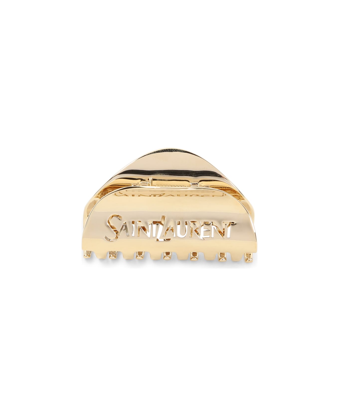 Saint Laurent Brass Claw Clip - Dore