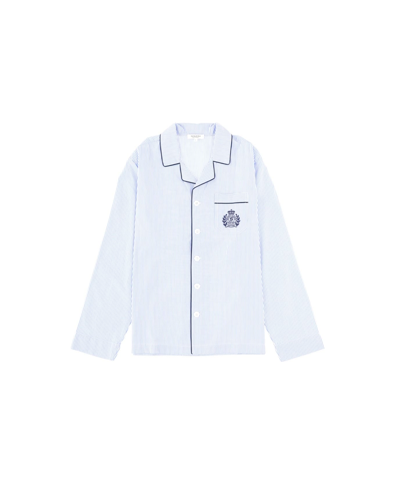 Sporty & Rich Pajama Shirt - BLUE