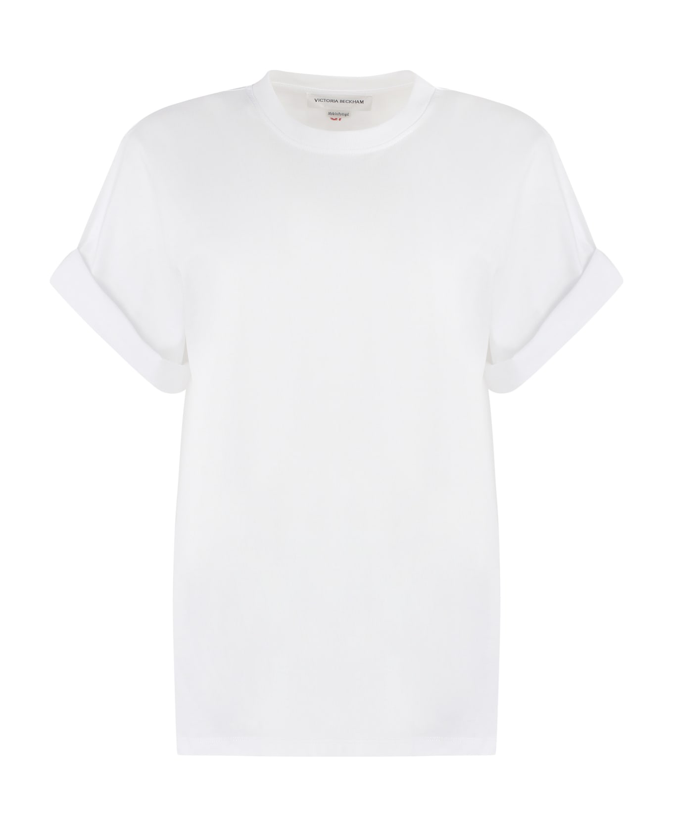 Victoria Beckham Cotton Crew-neck T-shirt - WHITE
