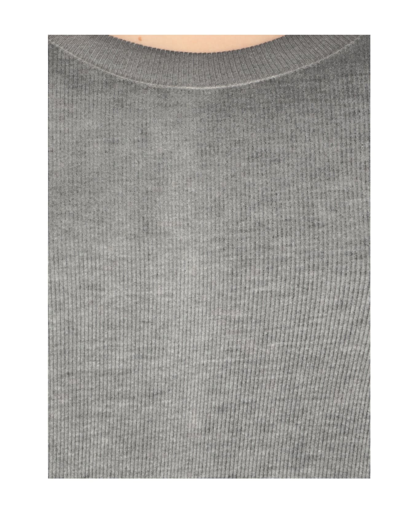 Avant Toi Silk Blend Sweater - Grey