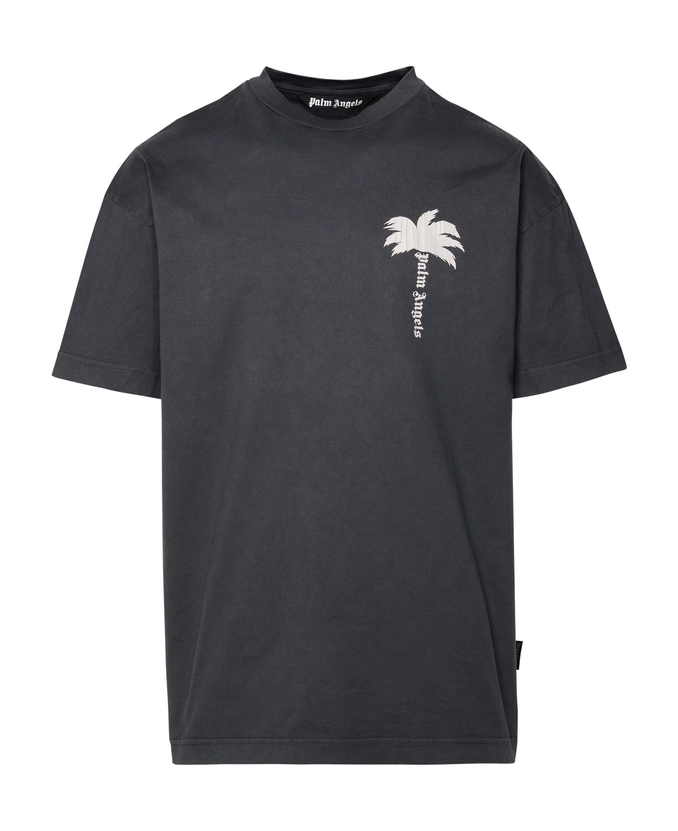 Palm Angels Gray Cotton T-shirt - Dark grey