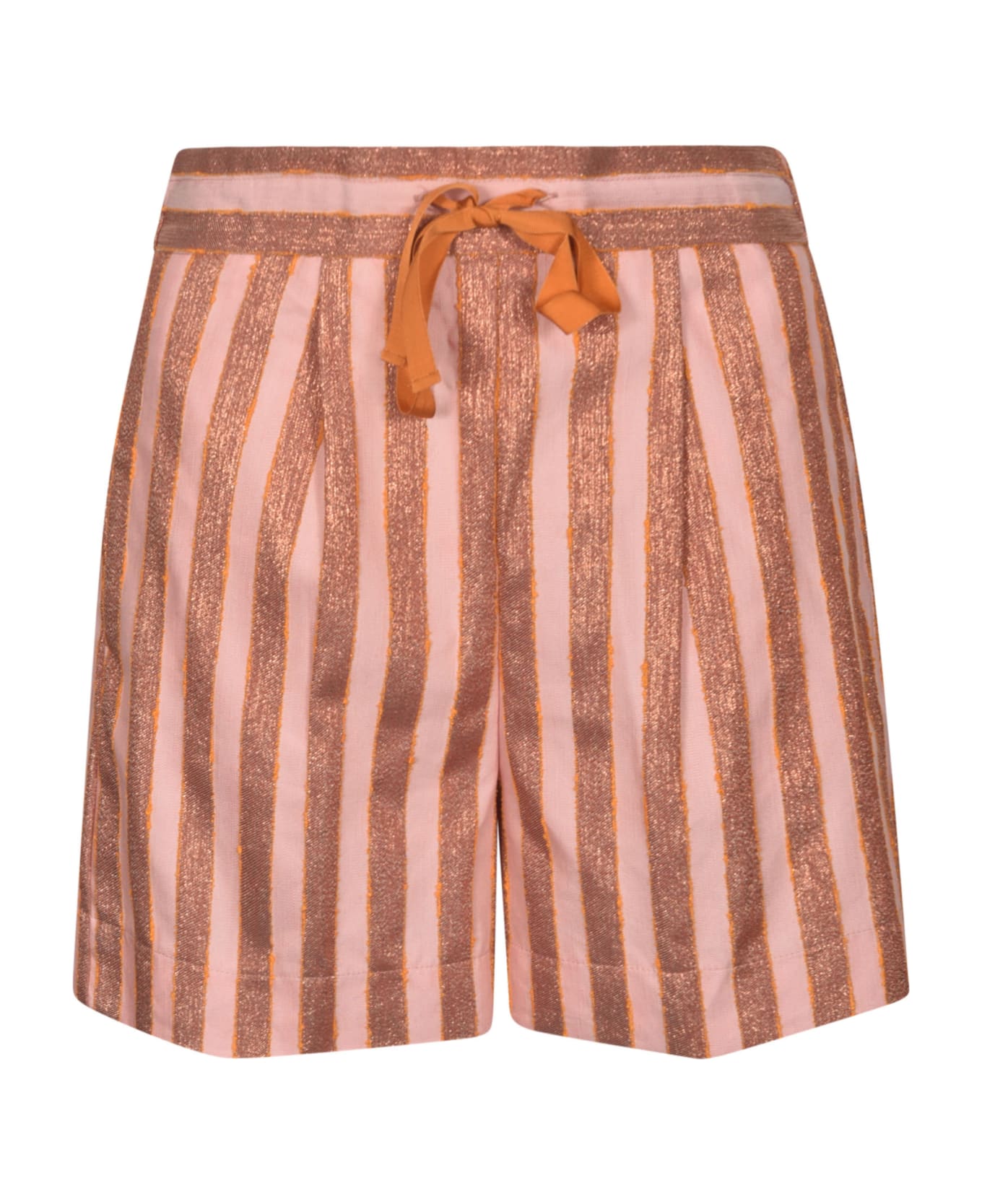 Forte_Forte Laced Striped Shorts - Rosa ショートパンツ
