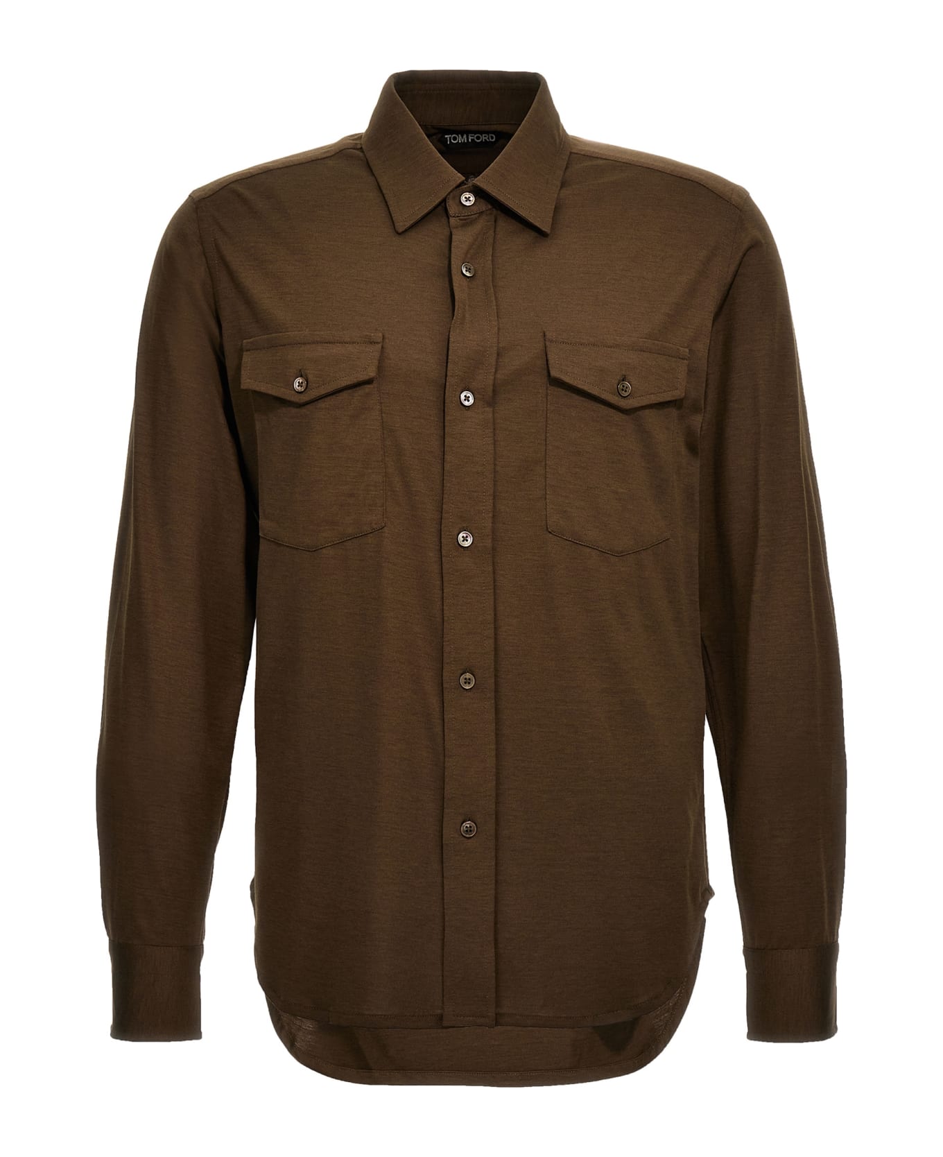 Tom Ford Silk Blend Shirt - Brown シャツ