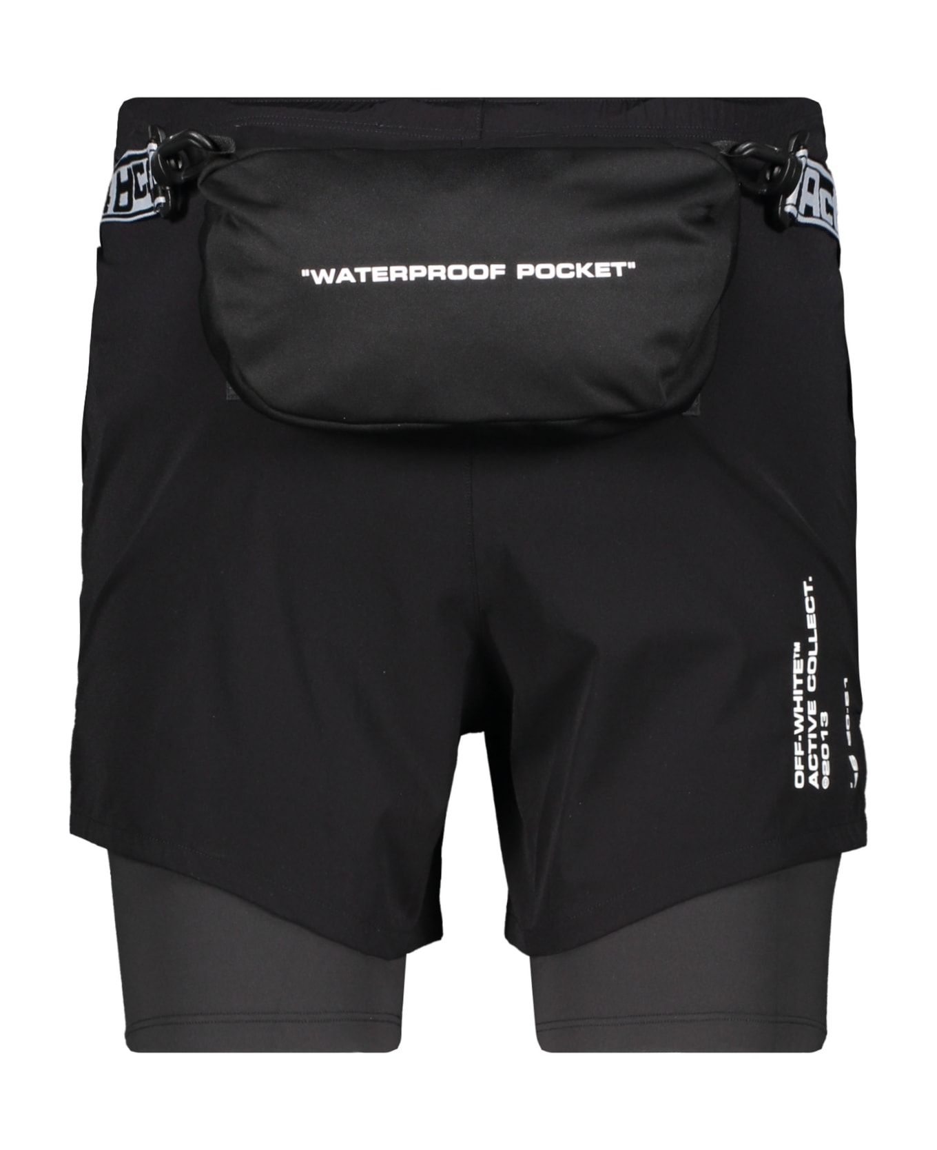 Off-White Techno Fabric Bermuda-shorts - black