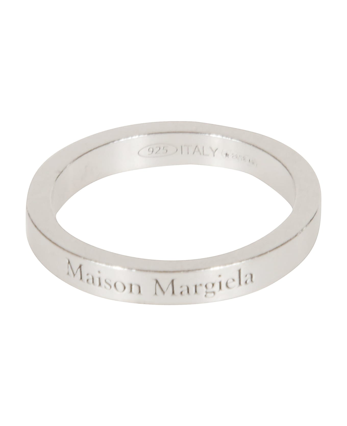 Maison Margiela Logo Detail Ring - Palladio Burattato