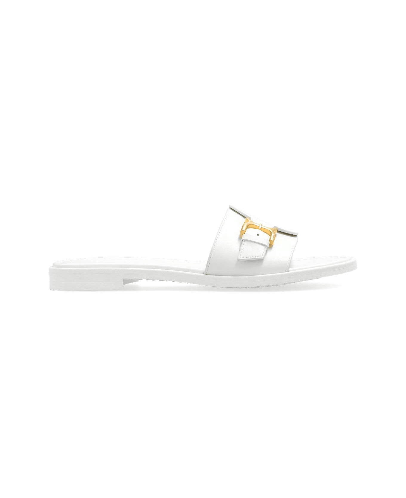 Chloé Marcie Buckle Detailed Slides - White