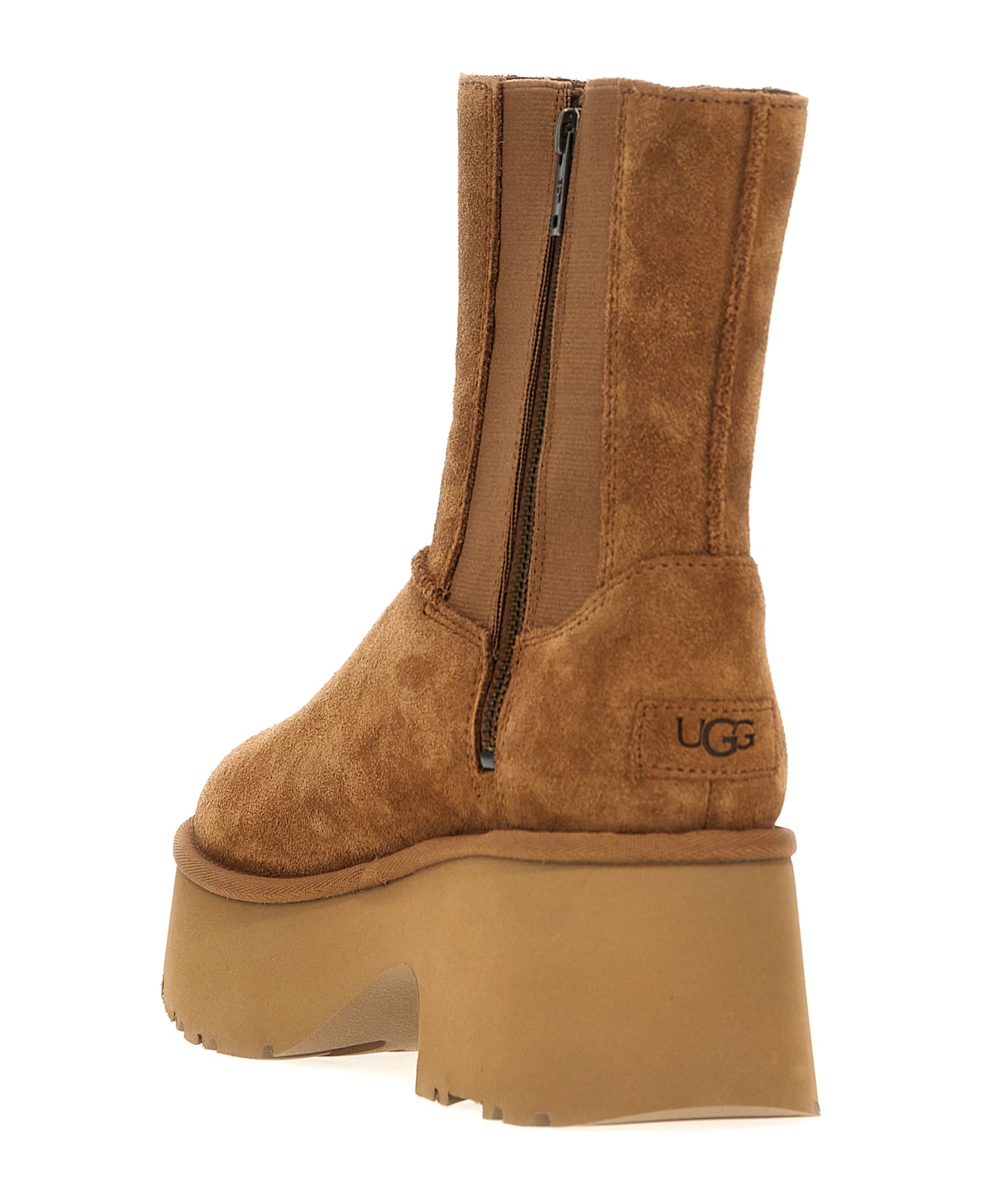 UGG 'classic Twin Seam New Heights' Ankle Boots - Brown