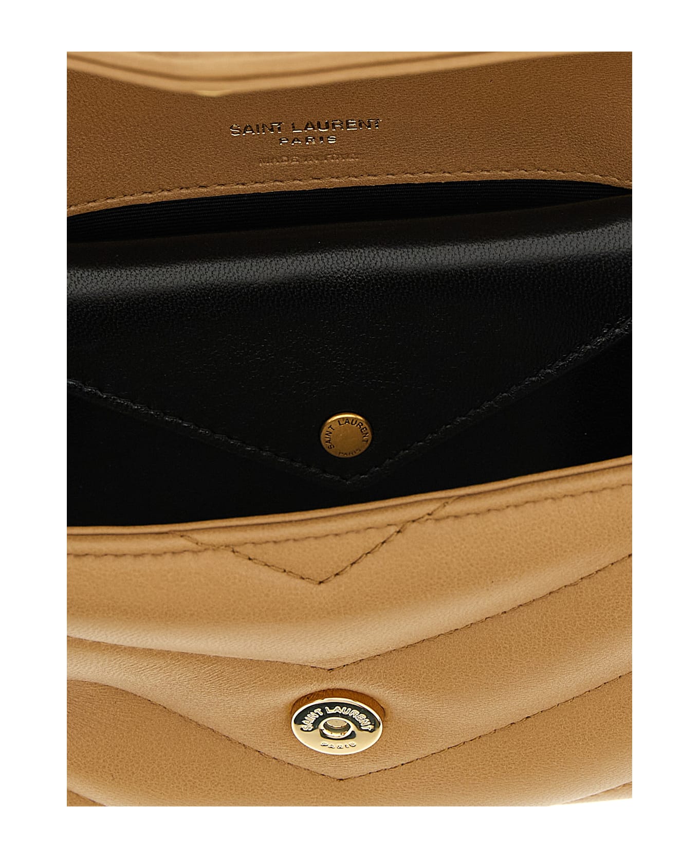 Saint Laurent 
loulou
 Mini Crossbody Bag - Beige