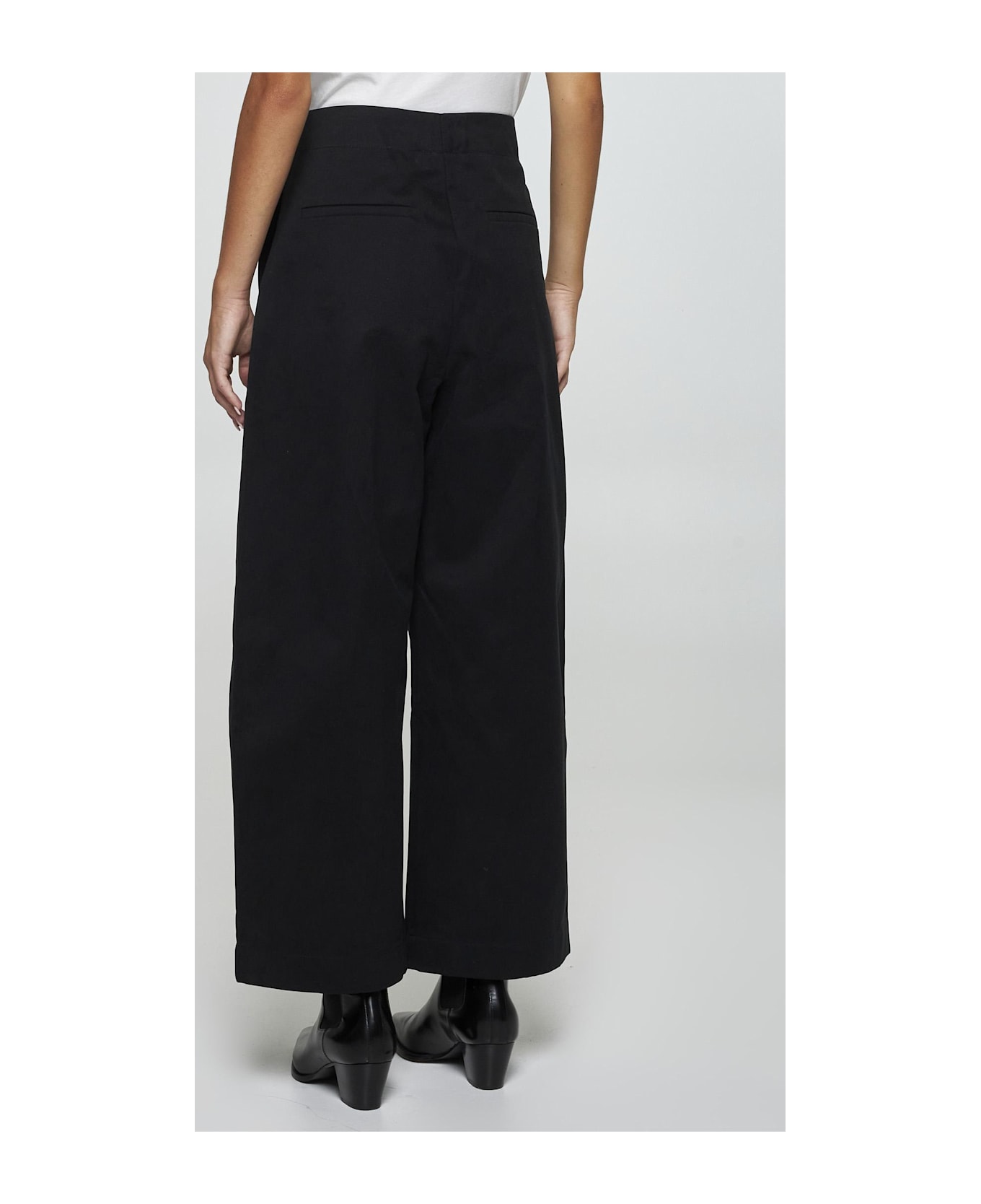 Studio Nicholson Dordoni Cotton Trousers - BLACK
