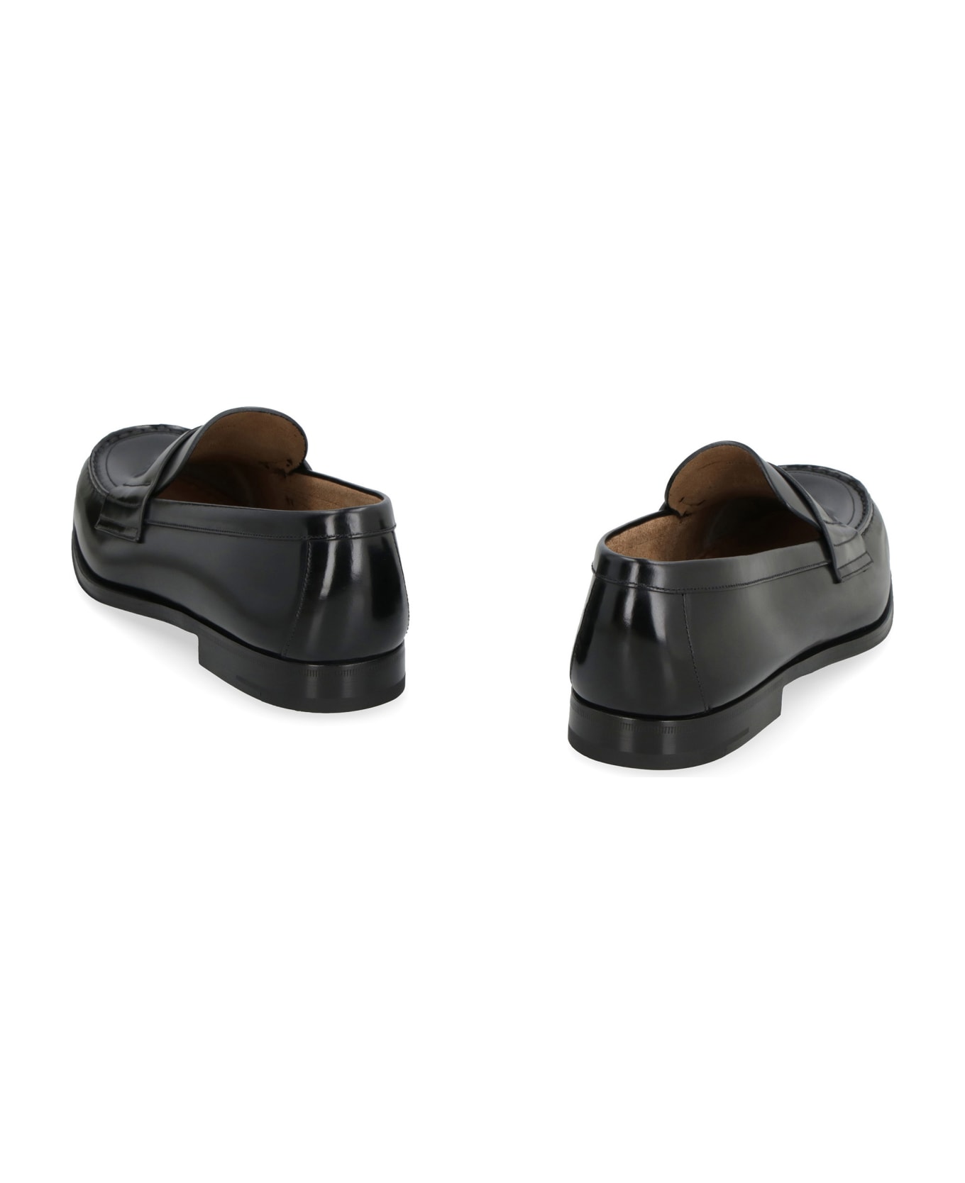 Prada Brushed Leather Loafers - Nero
