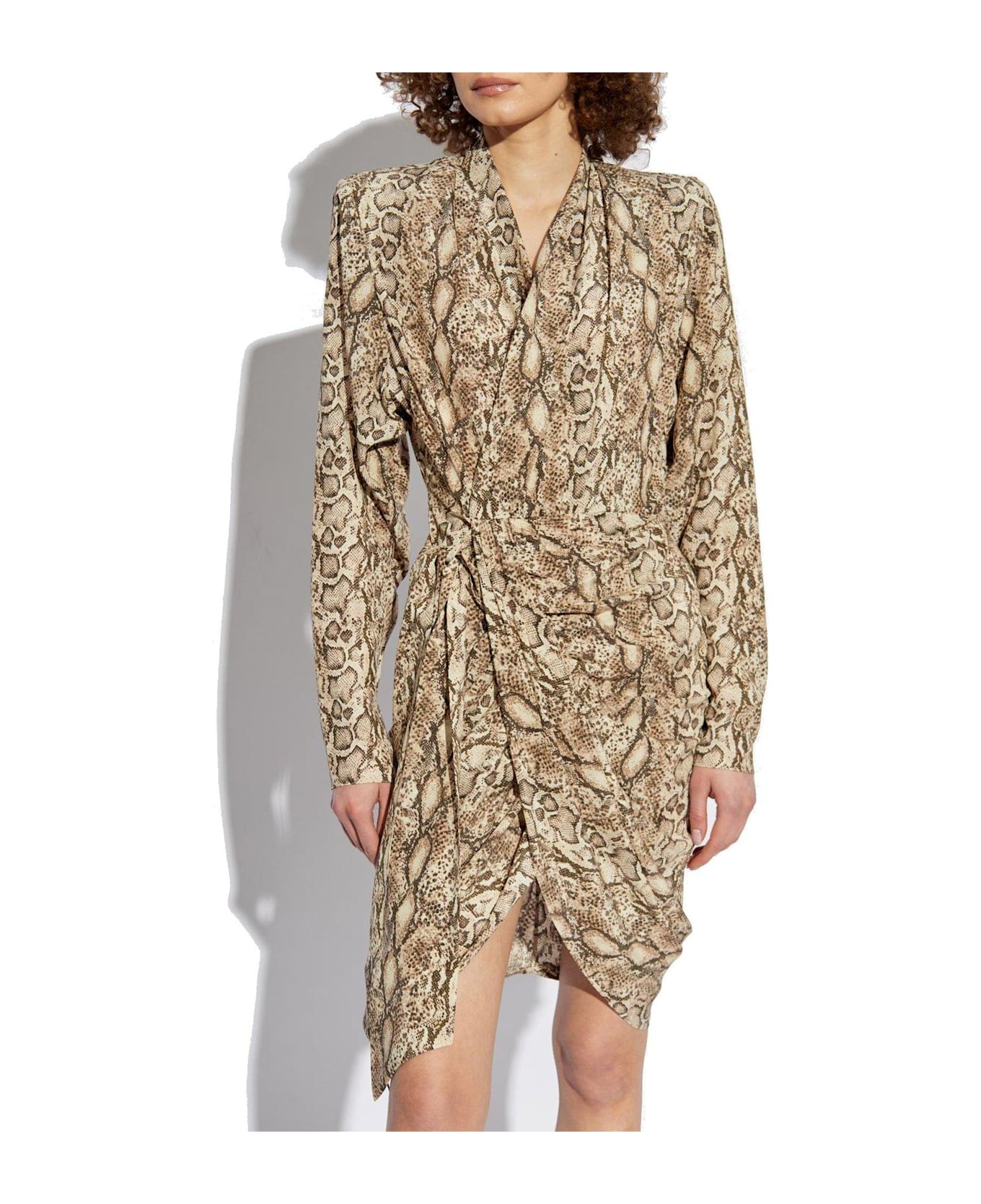 Isabel Marant Cleora Long-sleeved Dress - Beige