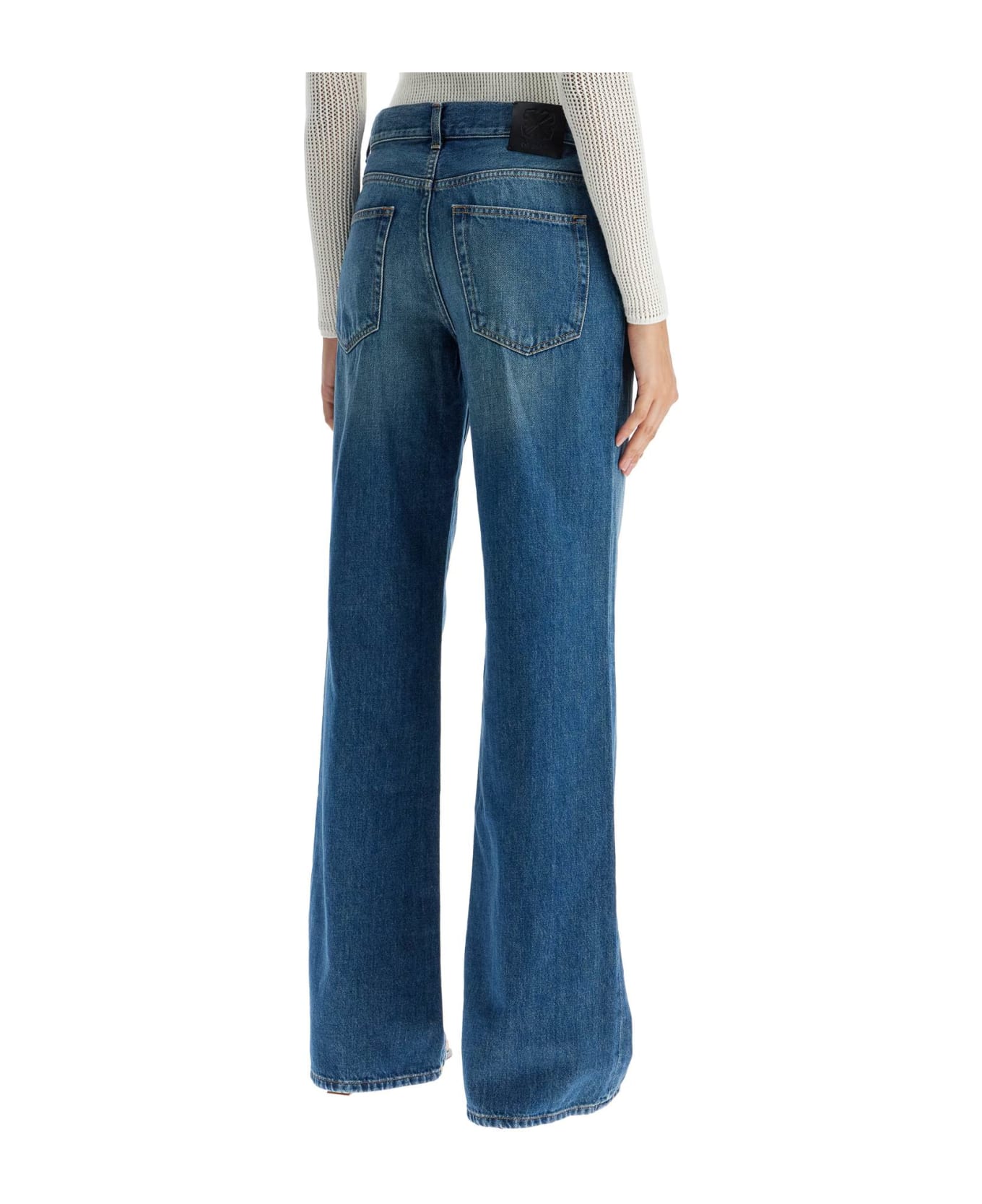 Off-White Wide Leg Jeans - MEDIUM BLUE - NO COLOR (Blue)