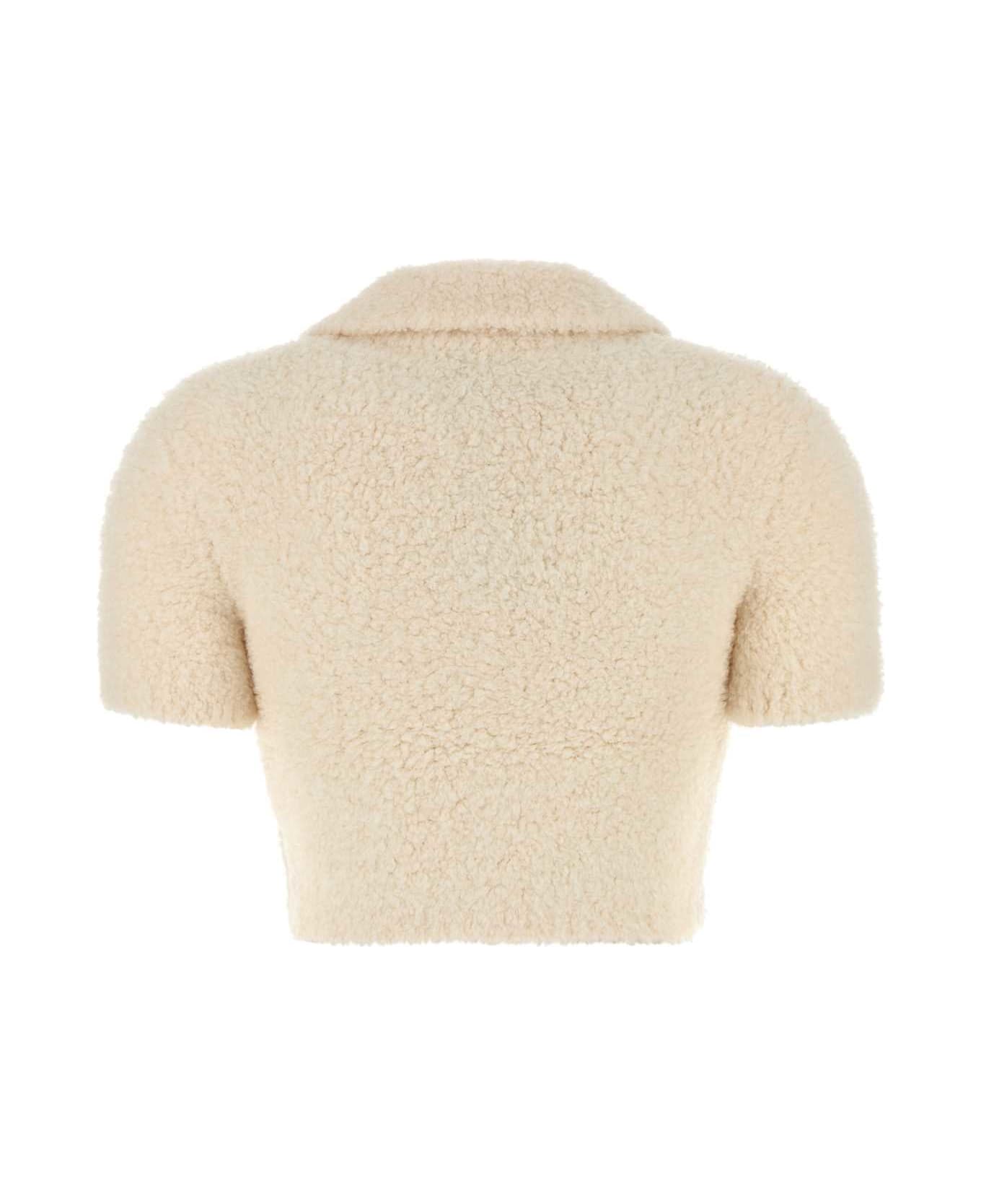self-portrait Ivory Teddy Cardigan - CREAM