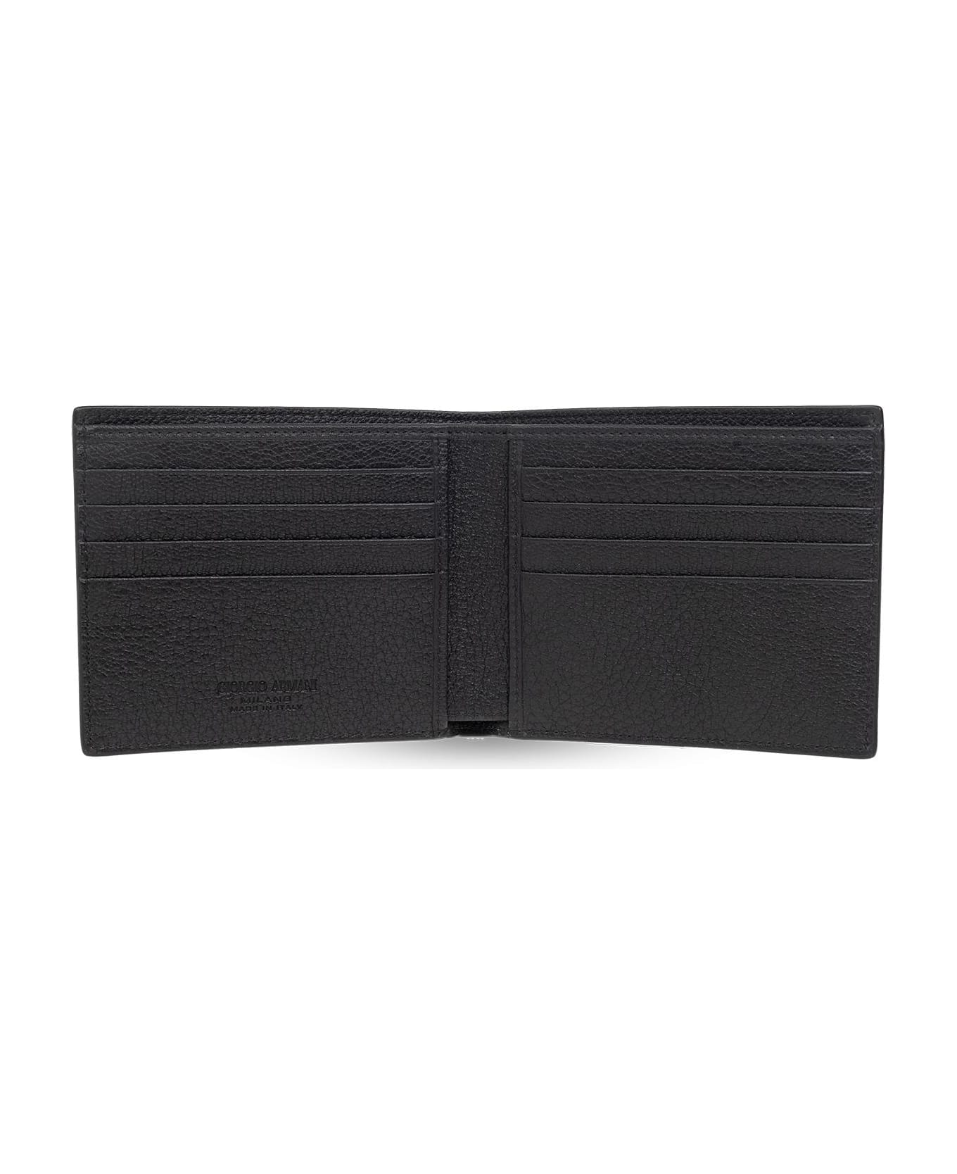 Giorgio Armani Leather Wallet - Nero 財布