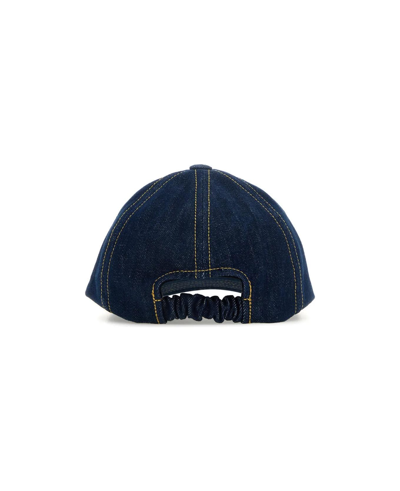 Patou Blue Denim Baseball Cap - BLUE