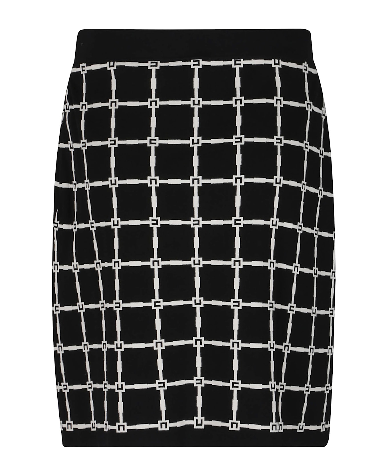 Elisabetta Franchi Knitted Skirt - Nero/burro