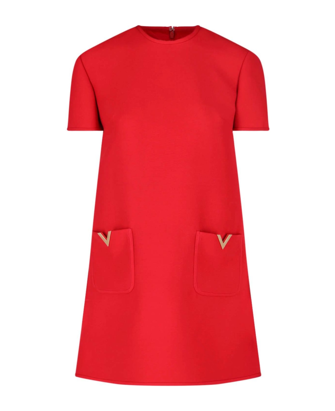 Valentino 'crepe Couture' Mini Dress - Rosso