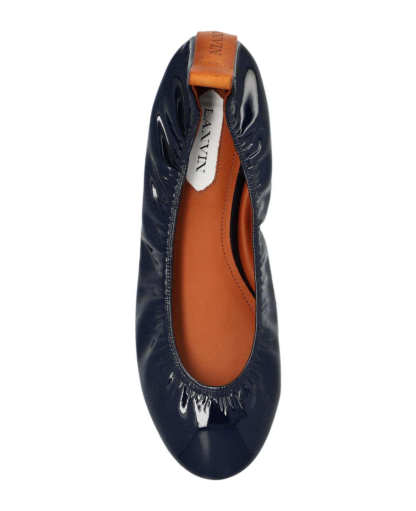 Lanvin Patent Leather Ballerinas - Navy Blue
