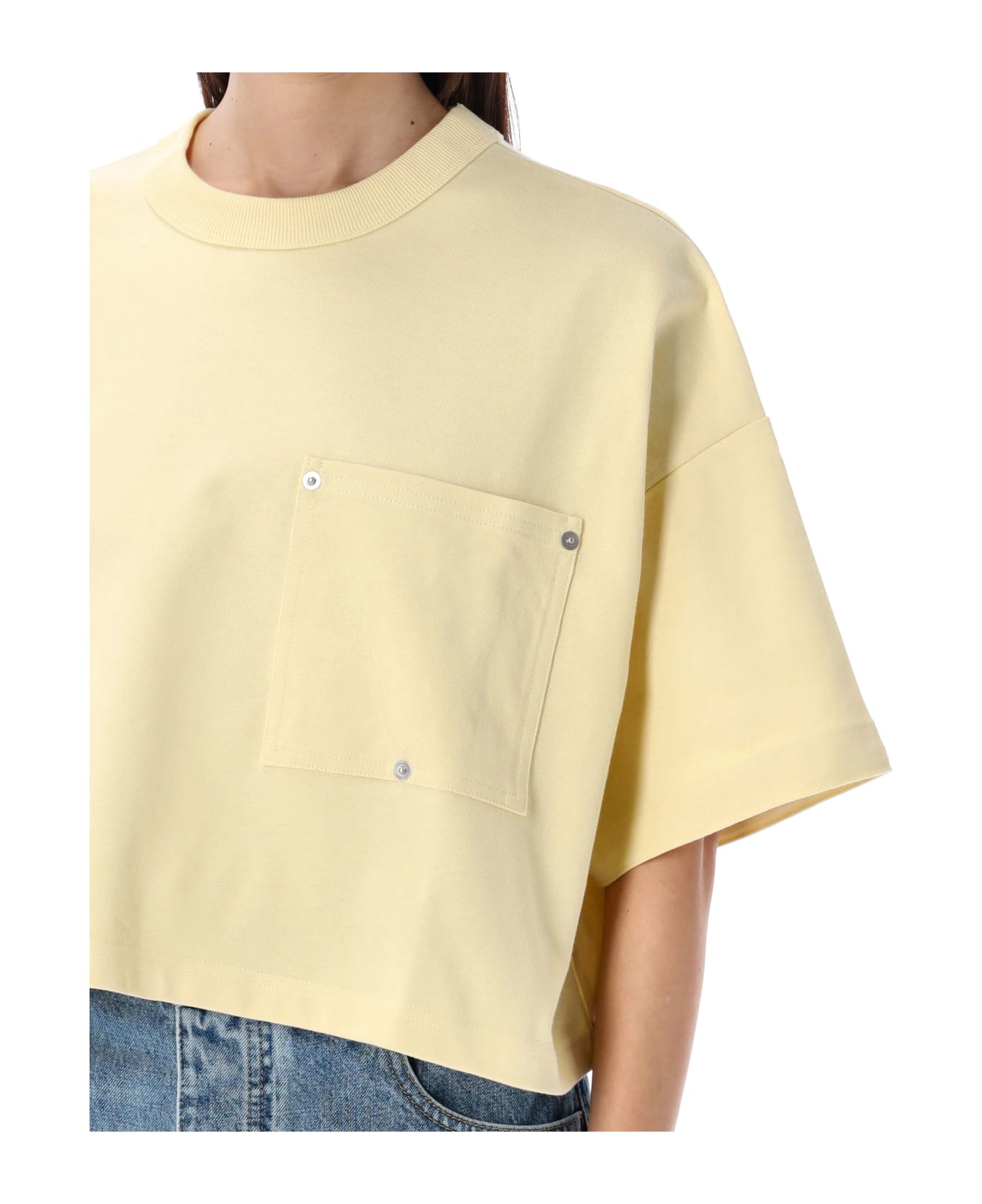 Bottega Veneta Cropped Pocket T-shirt - Yellow