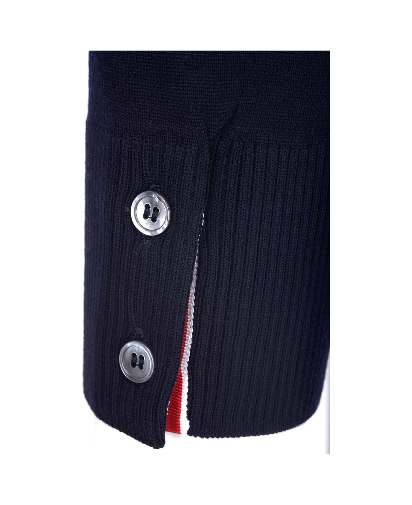 Thom Browne '4-bar' Merino Wool Sweater - navy