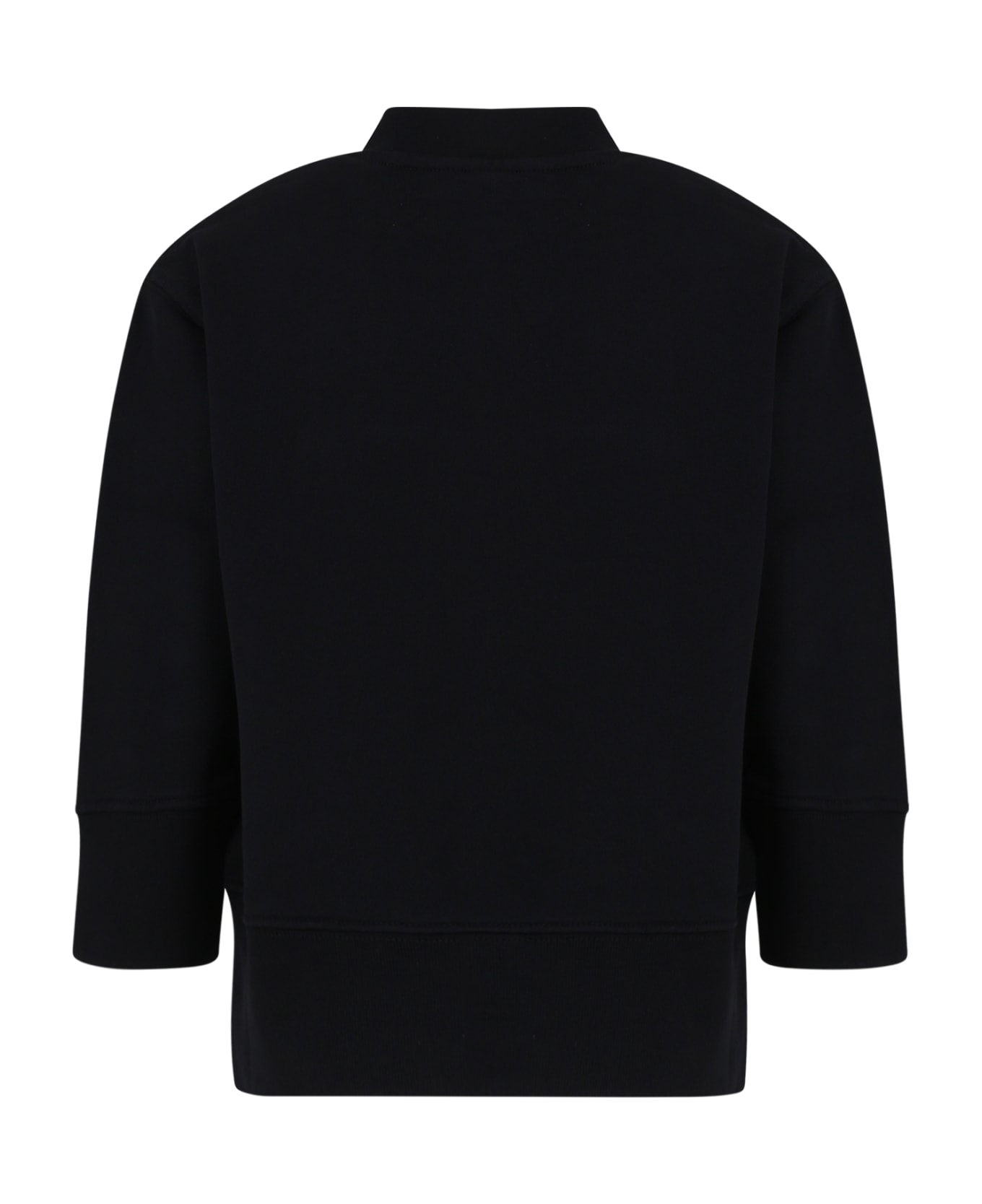 Palm Angels Black Sweatshirt For Kids With Logo - Black ニットウェア＆スウェットシャツ
