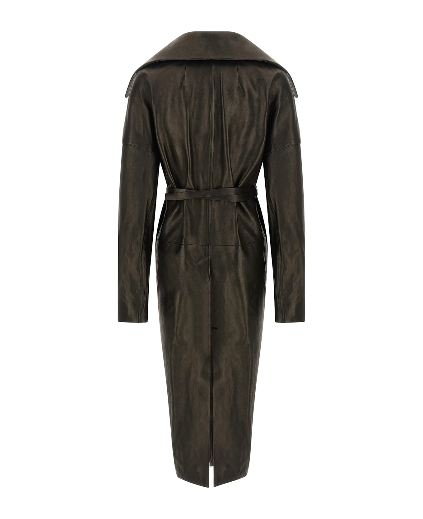Rick Owens 
dracucollar Belted
 Coat - Black  