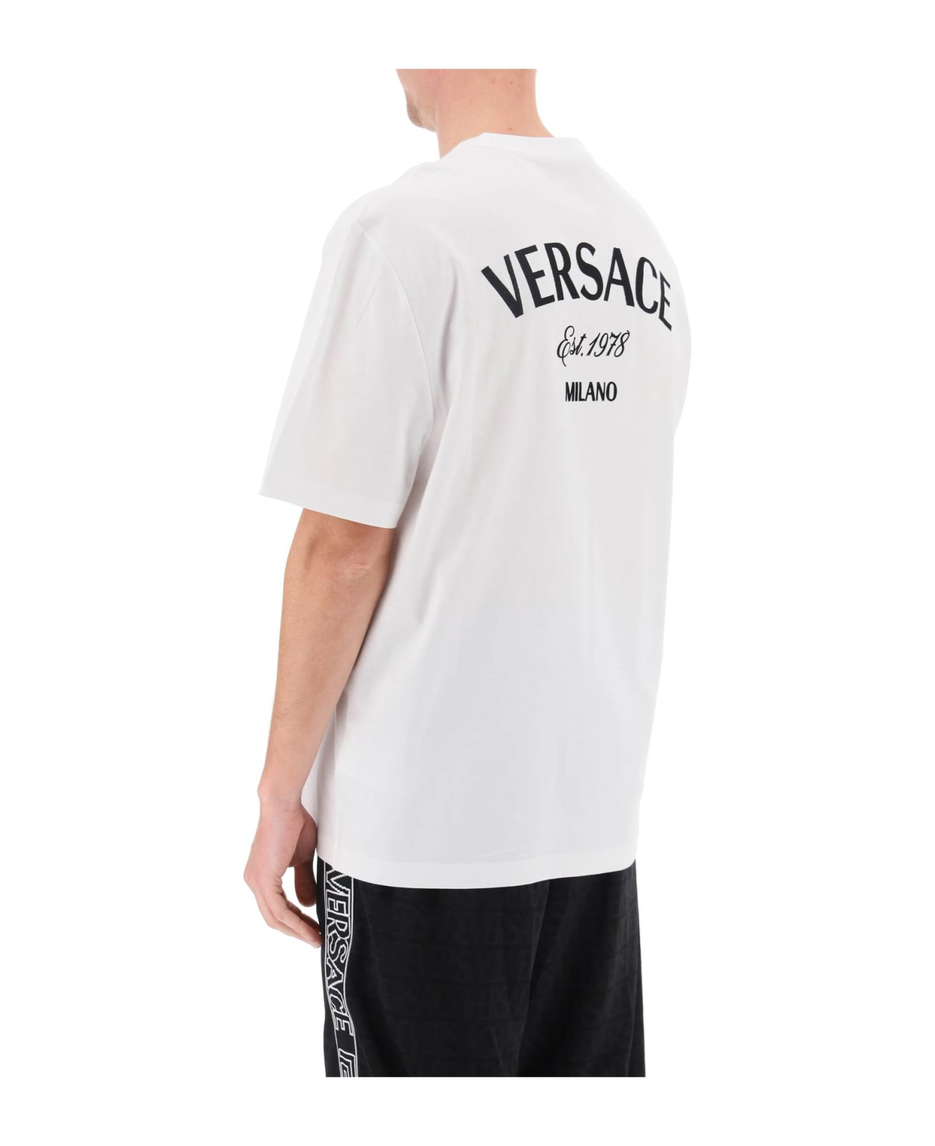 Versace Logo Cotton T-shirt - White