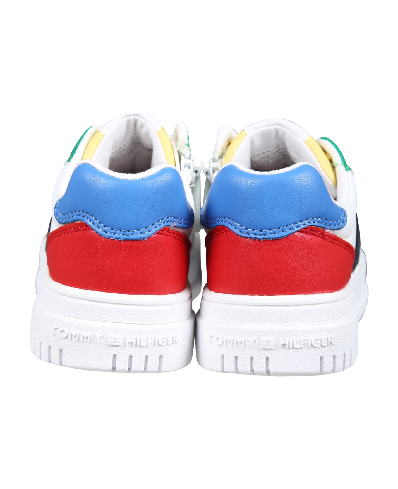 Tommy Hilfiger White Sneakers For Kids With Flag - White シューズ