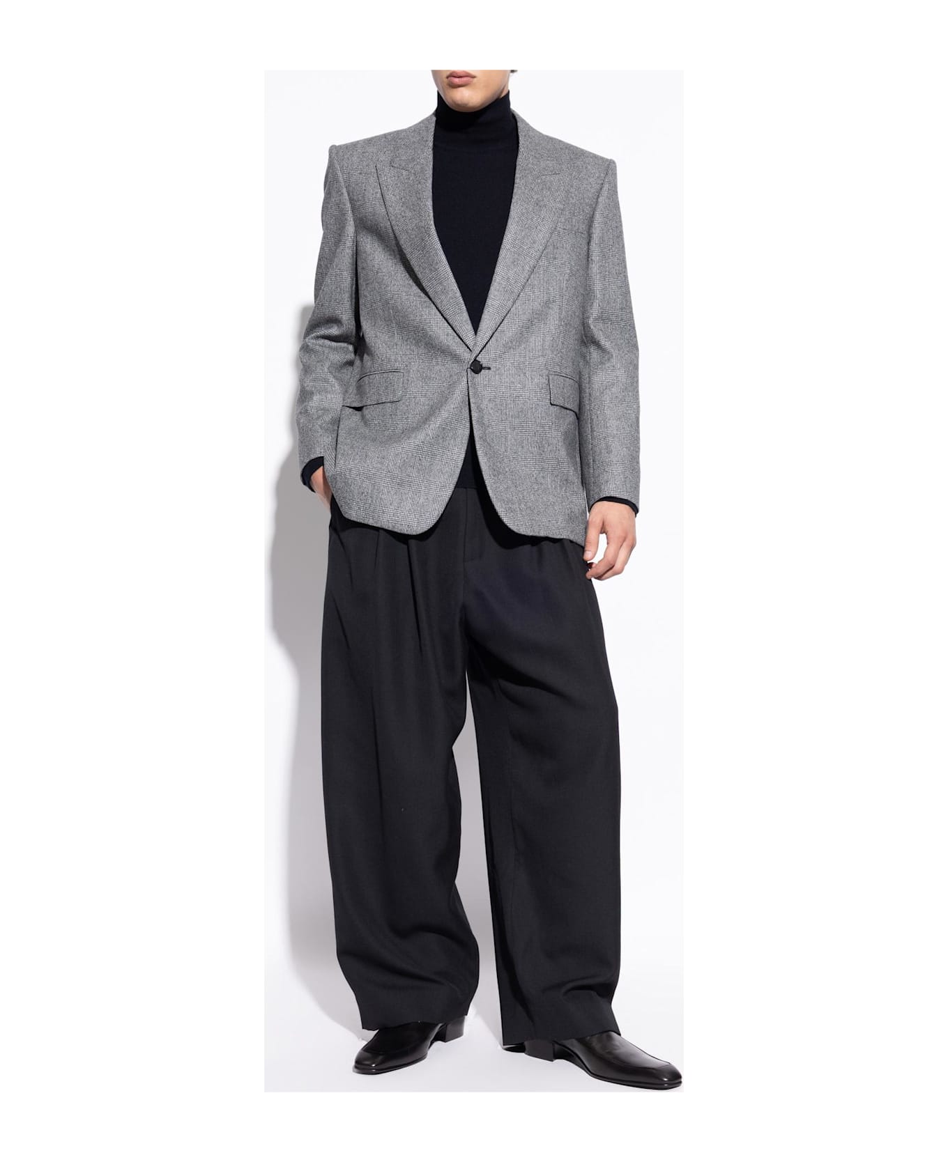 Saint Laurent 
ozil
 Leather Ankle Boots - Black