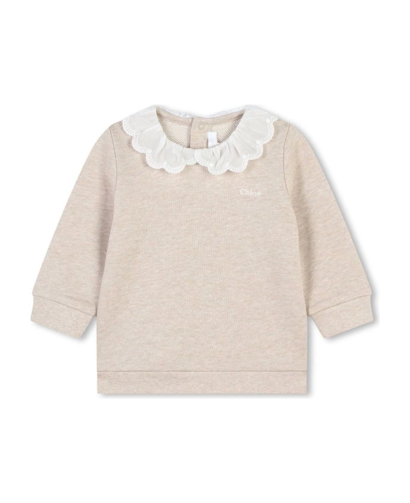 Chloé Chloè Kids Sweaters Beige - NEUTRALS