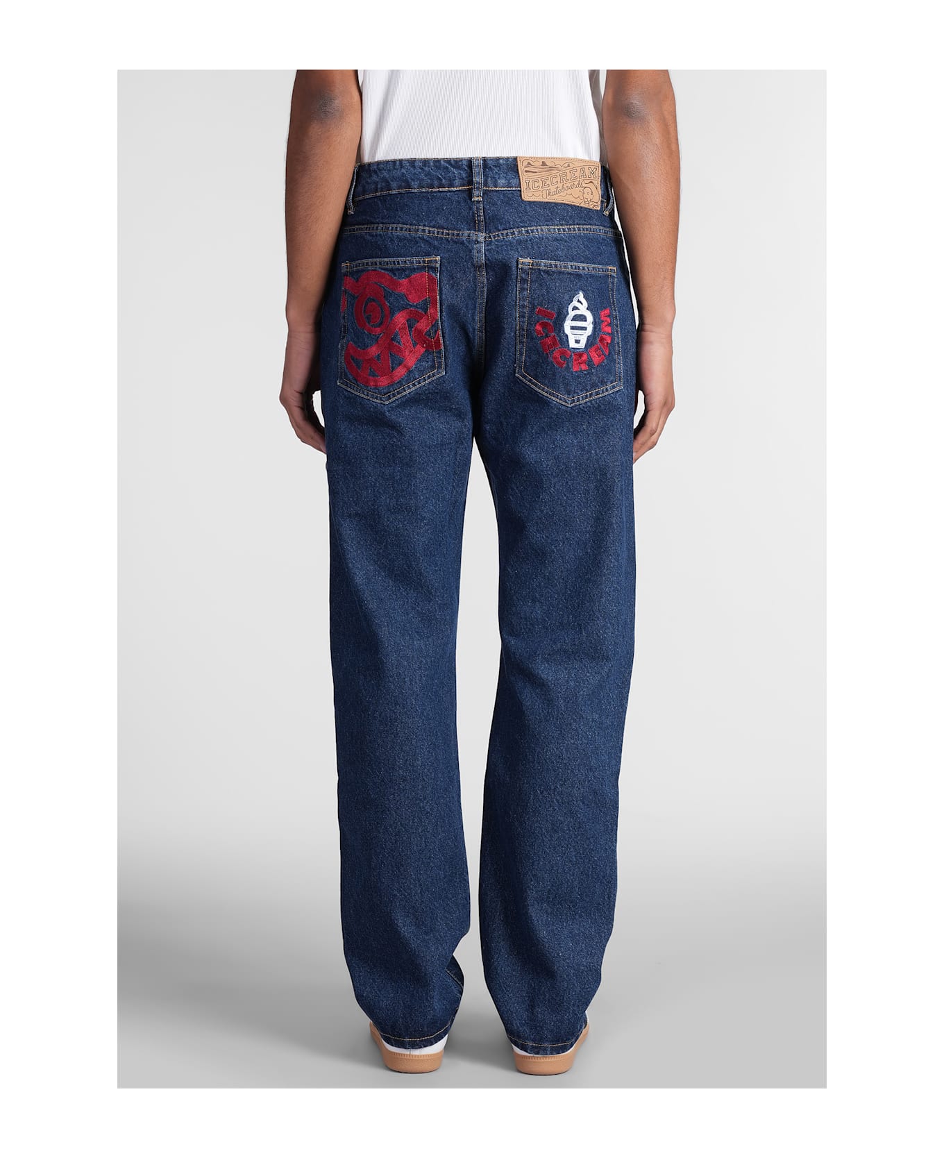 Icecream Jeans In Blue Cotton - blue