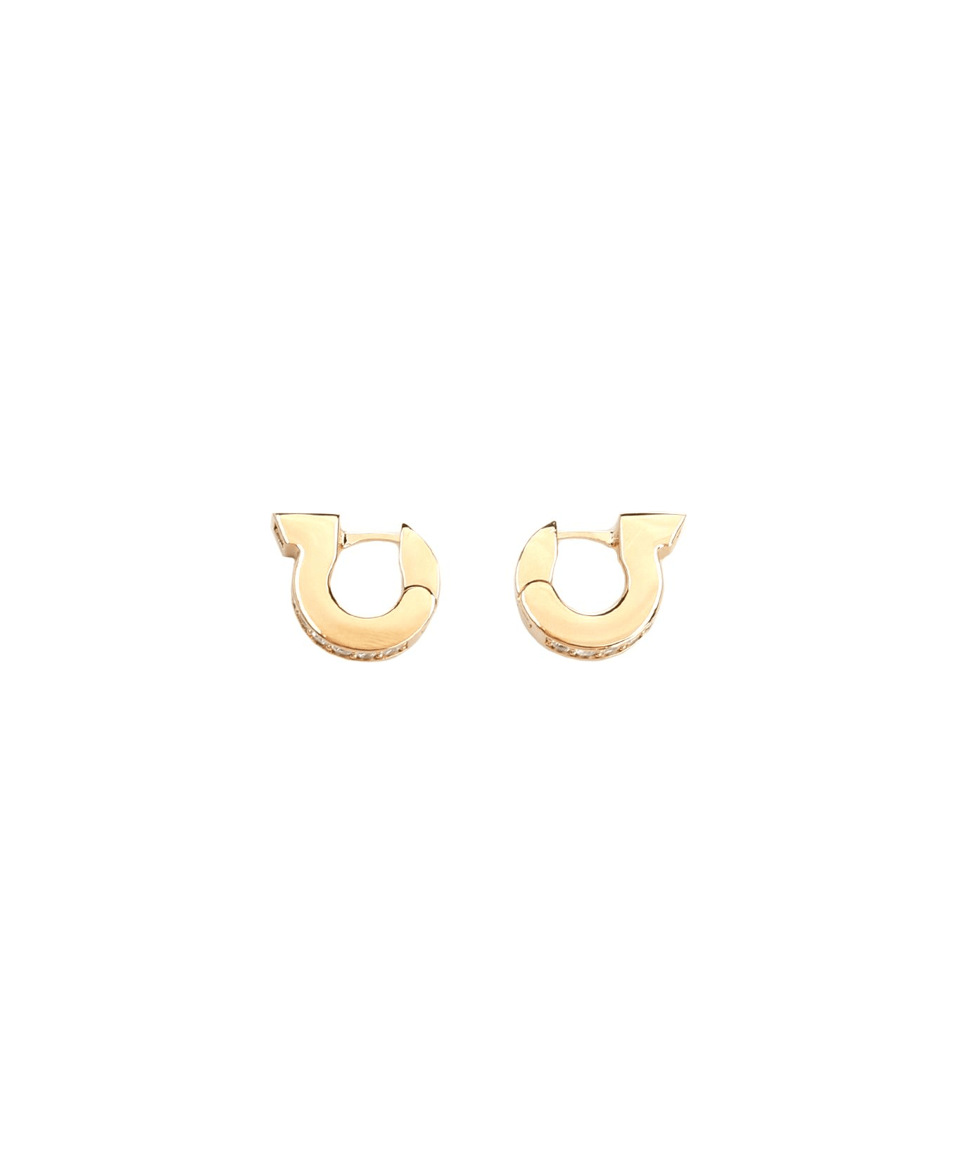 Ferragamo Gancini Earrings With Crystals