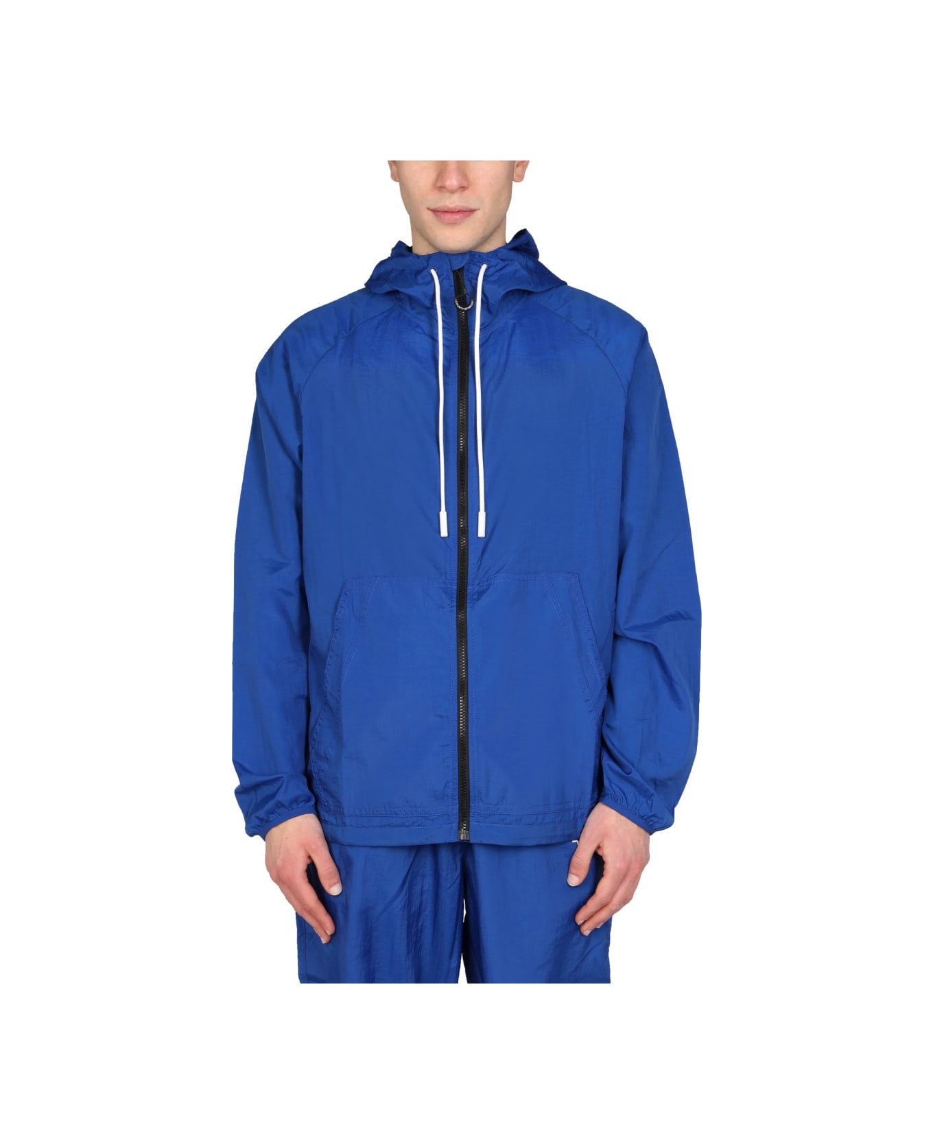 Marcelo Burlon Cross Print Windbreaker Jacket - BLUE ジャケット