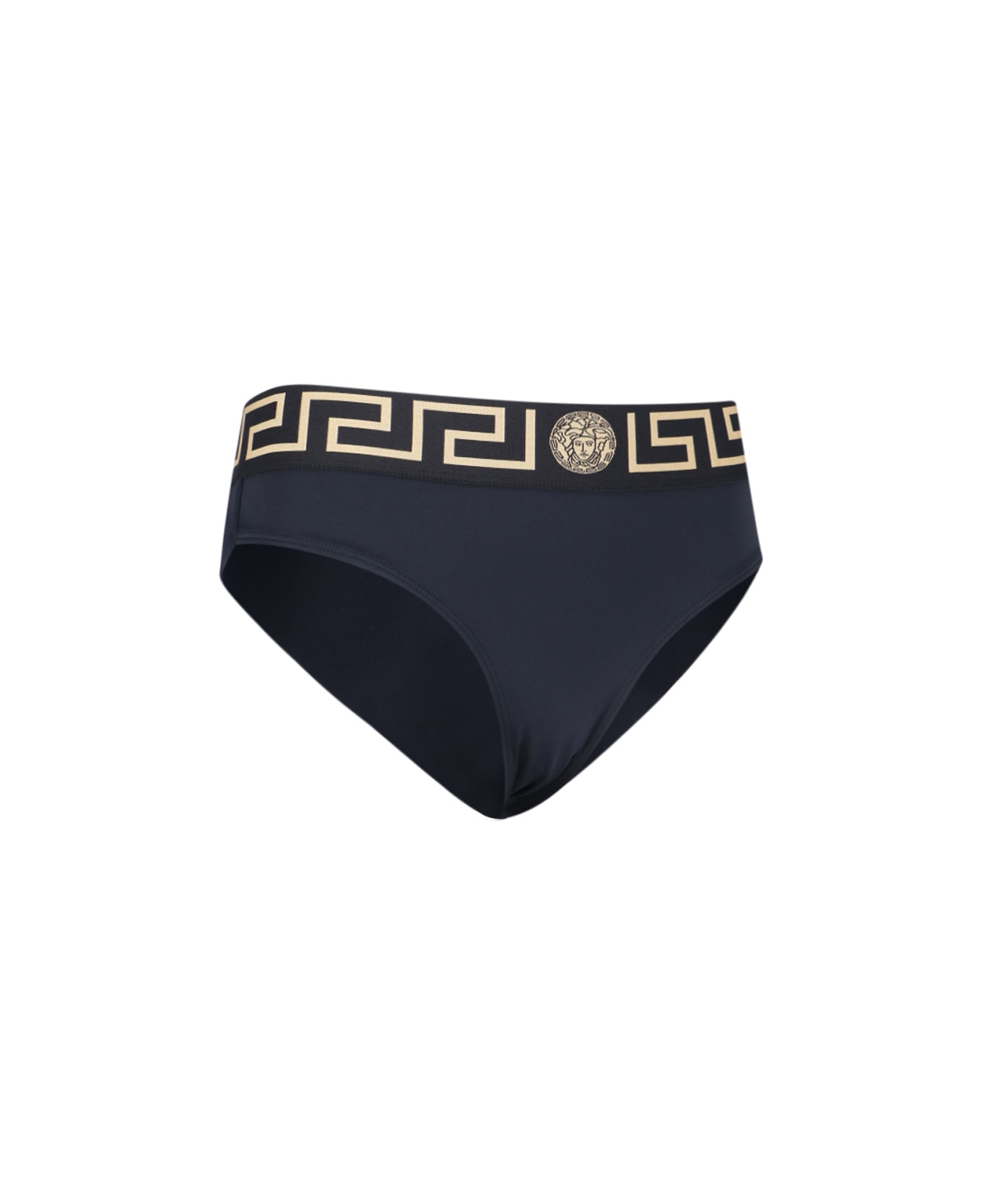 Versace 'greca' Bikini Bottoms - Black
