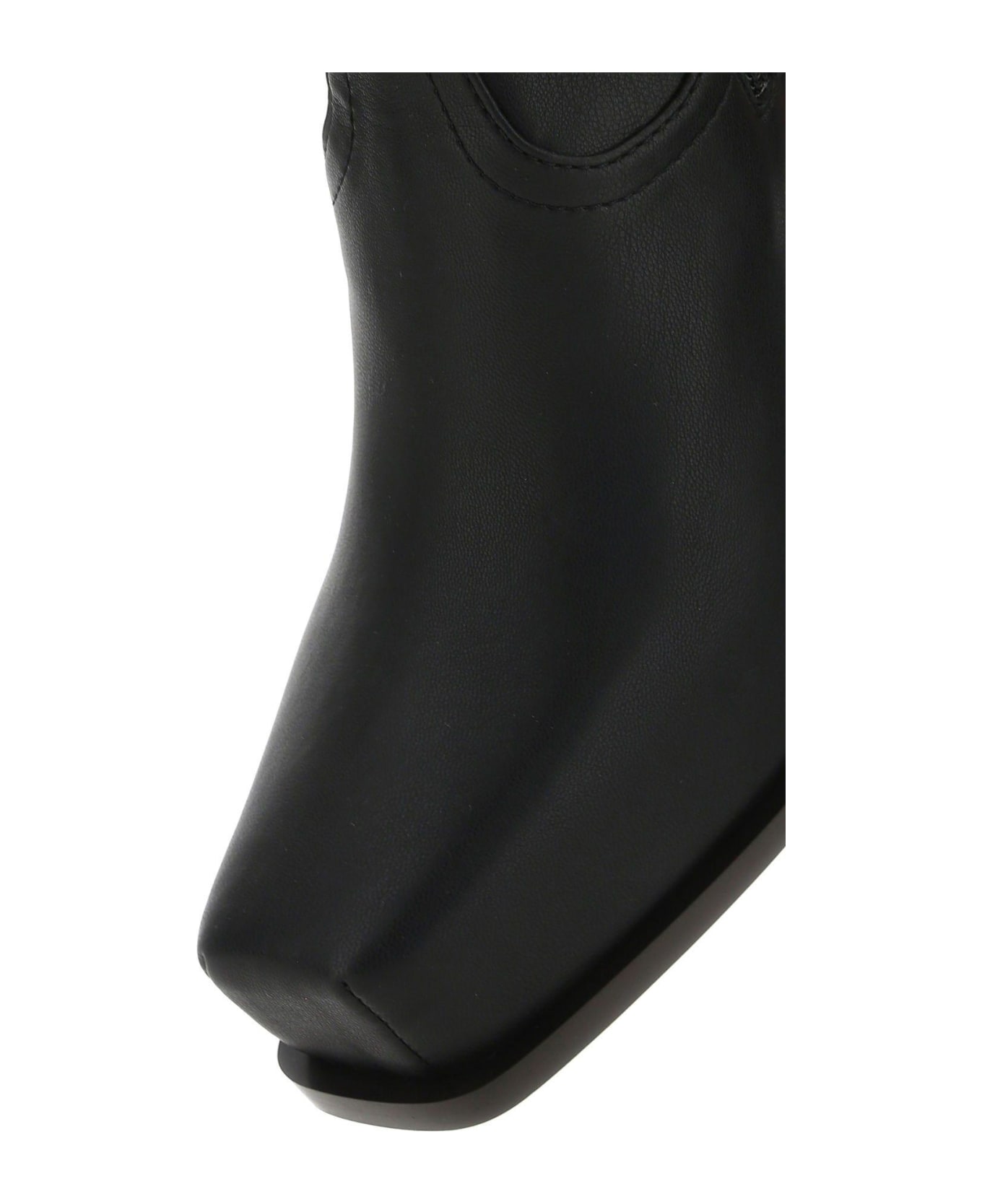 Stella McCartney Black Alter Mat Cowboy Ankle Boots - Black